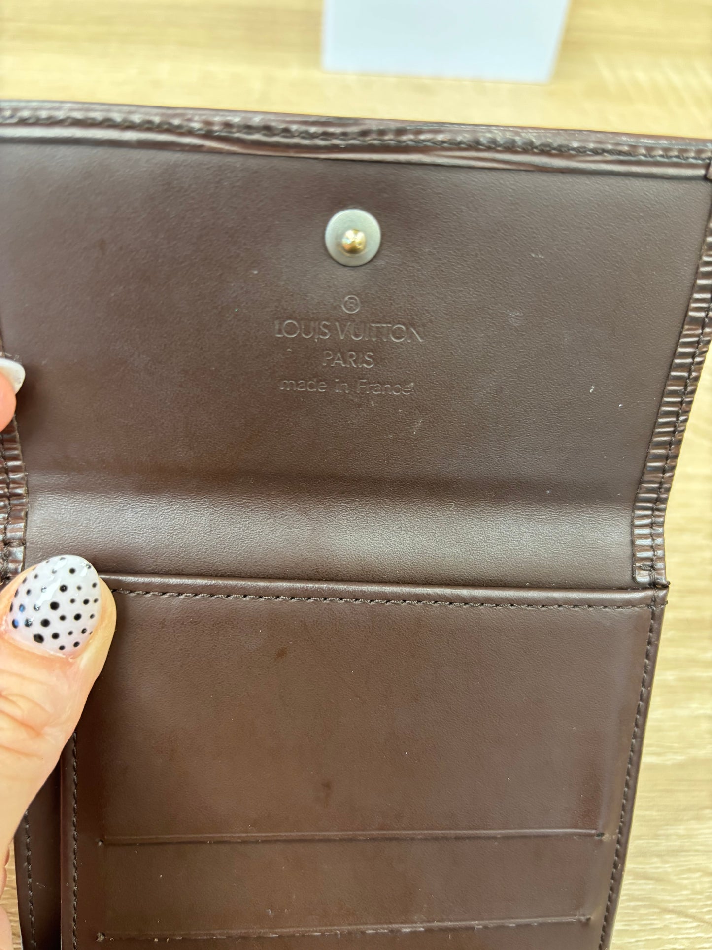 Louis Vuitton Brown Epi Leather Elise Wallet