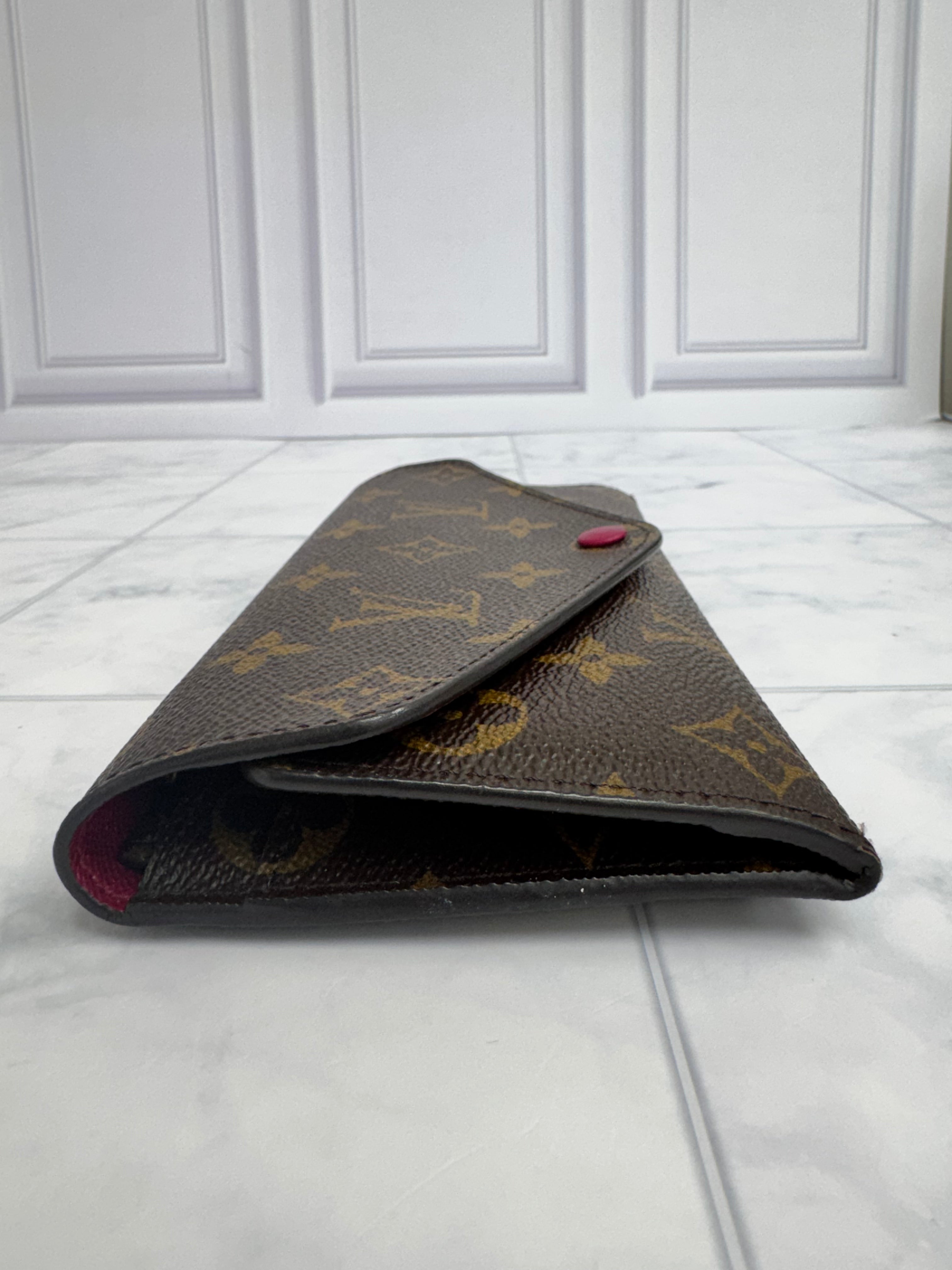 Louis Vuitton Monogram And Fuchsia Josephine Wallet w/ Pouch