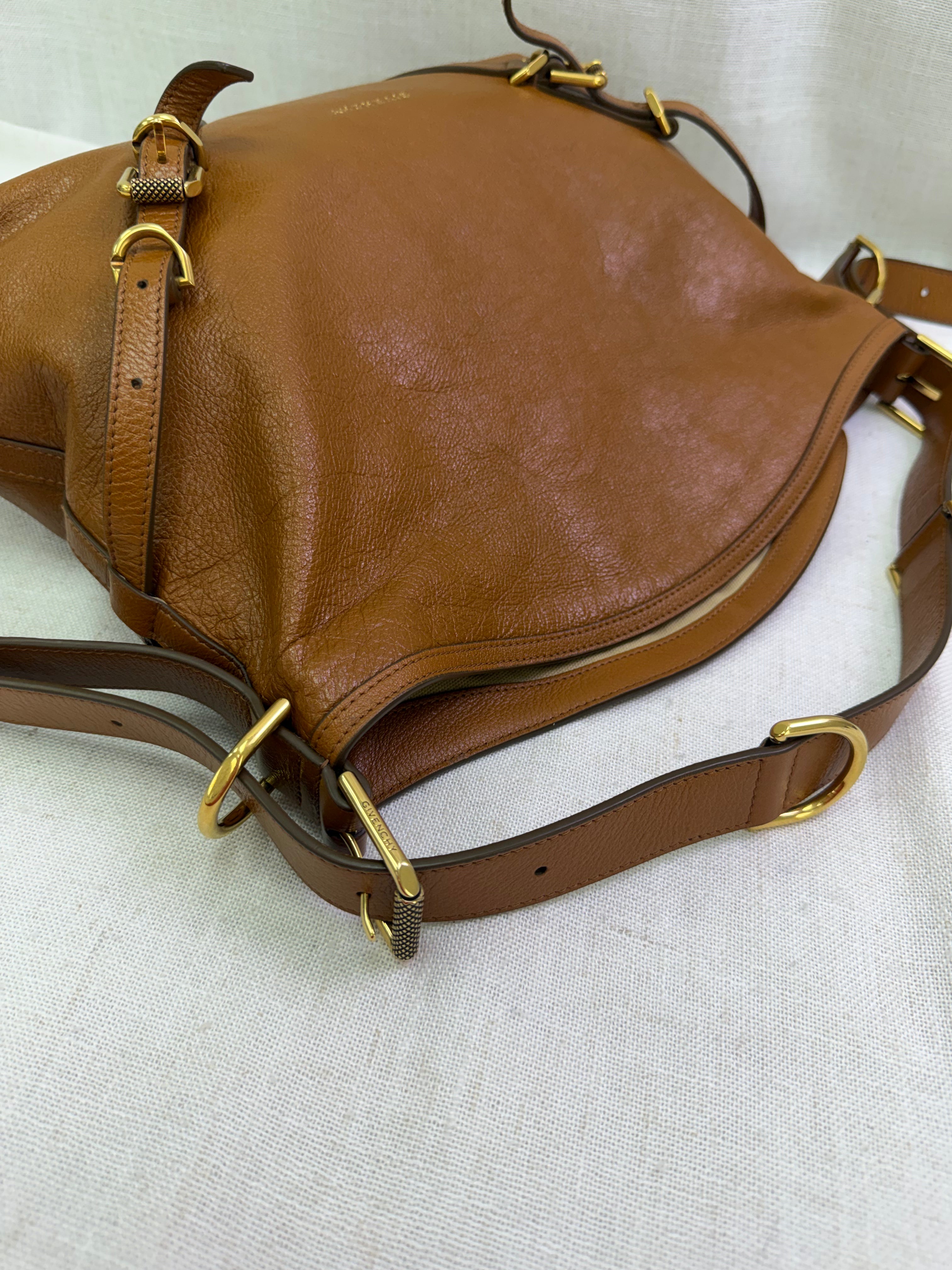 Givenchy Brown Leather Medium Voyou Hobo Bag