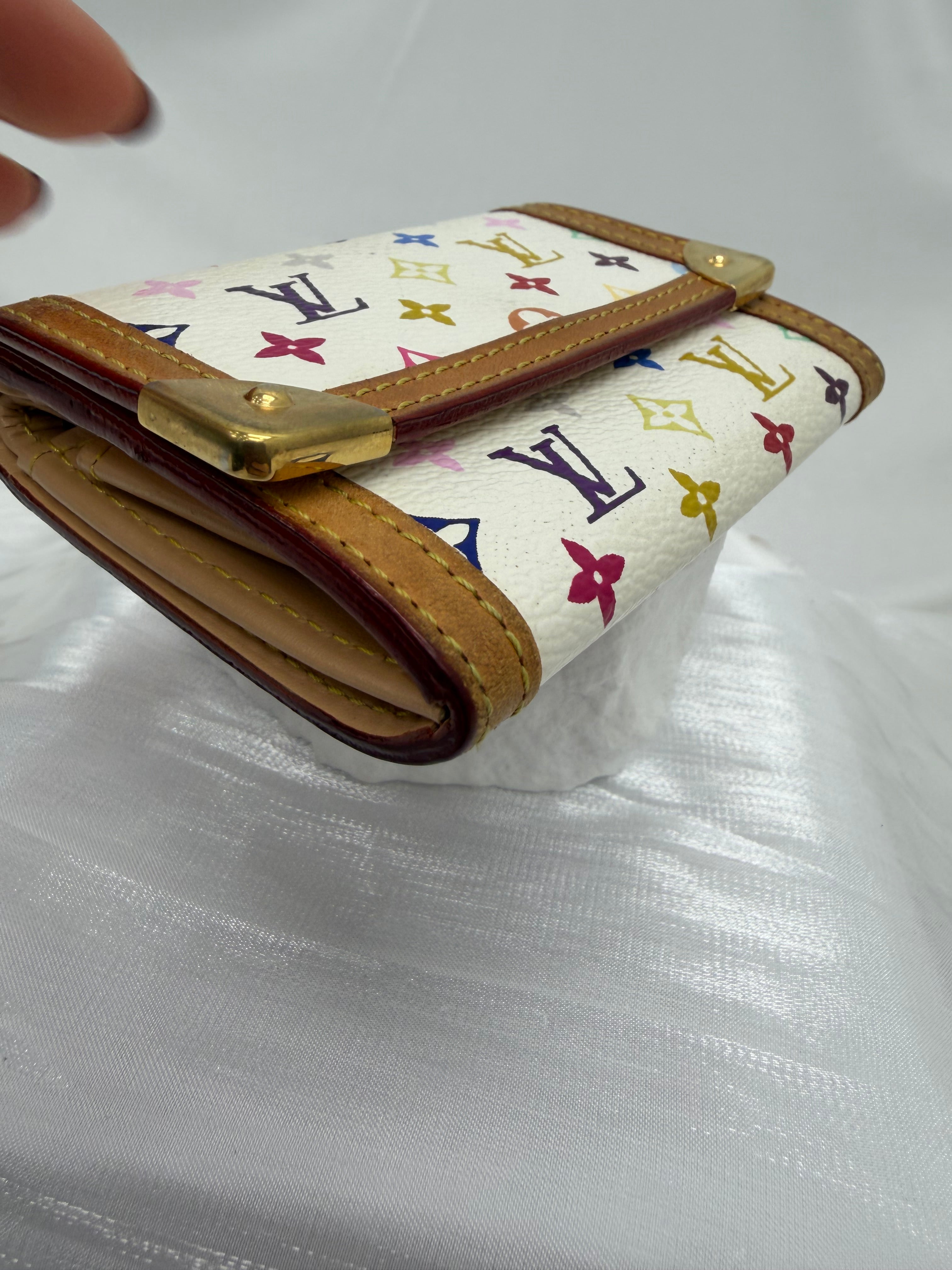 Louis Vuitton White Multicolore Monogram Card Case