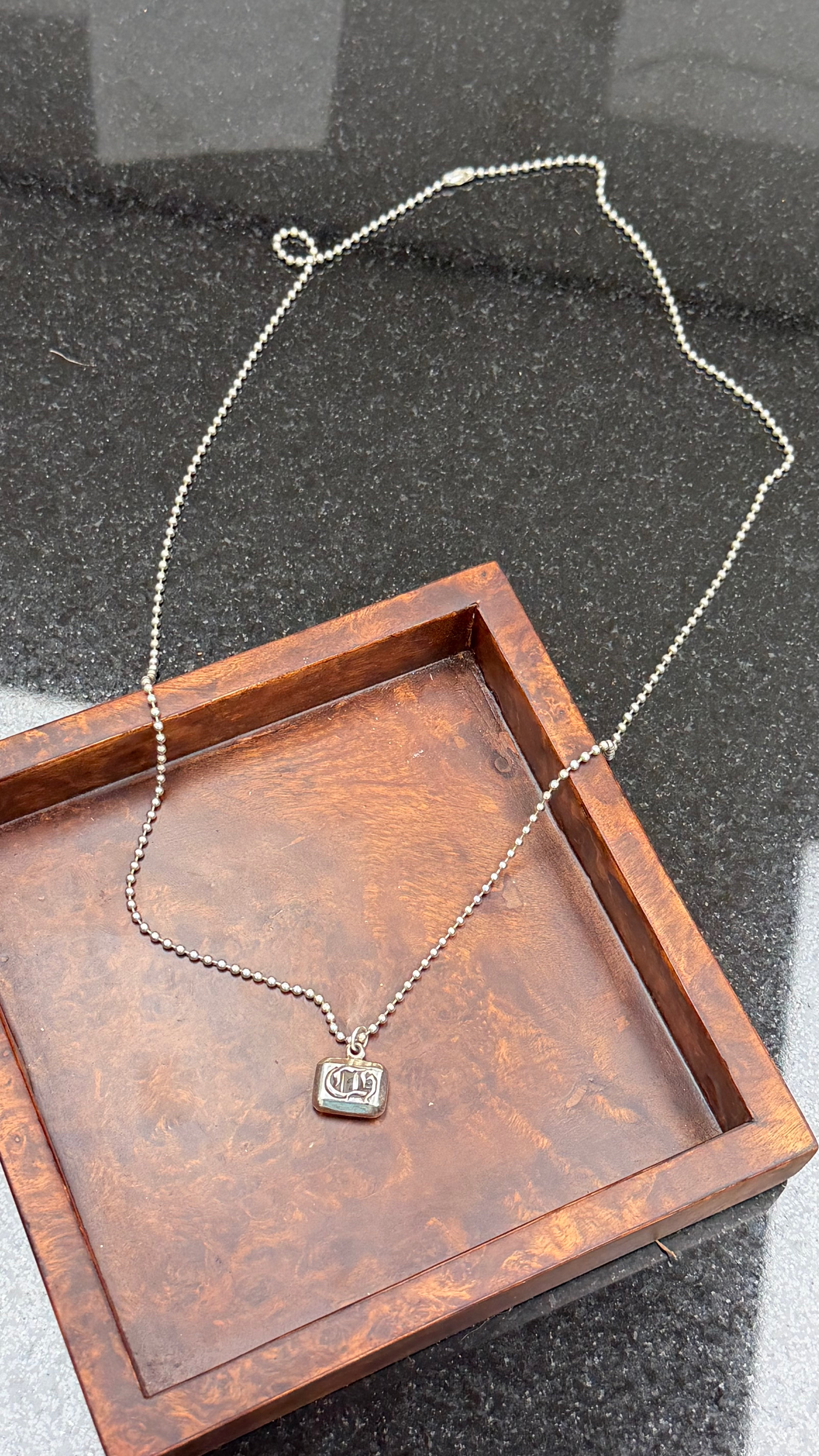 *DONS DROP* LIKE NEW- Chrome Hearts Sterling Silver Emerald Cut Pendant Necklace
