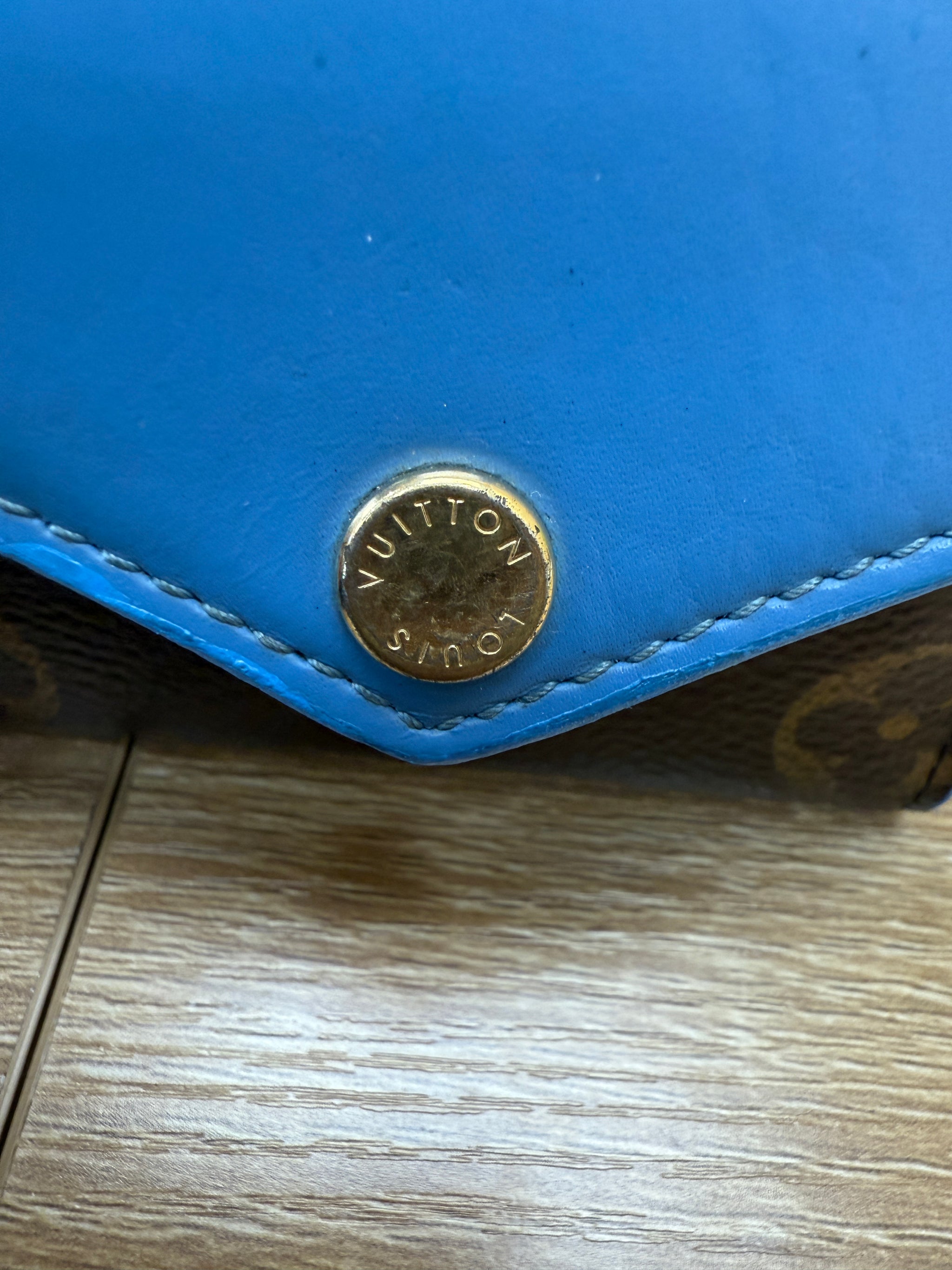 Louis Vuitton Monogram & Blue Jean Zoe Wallet