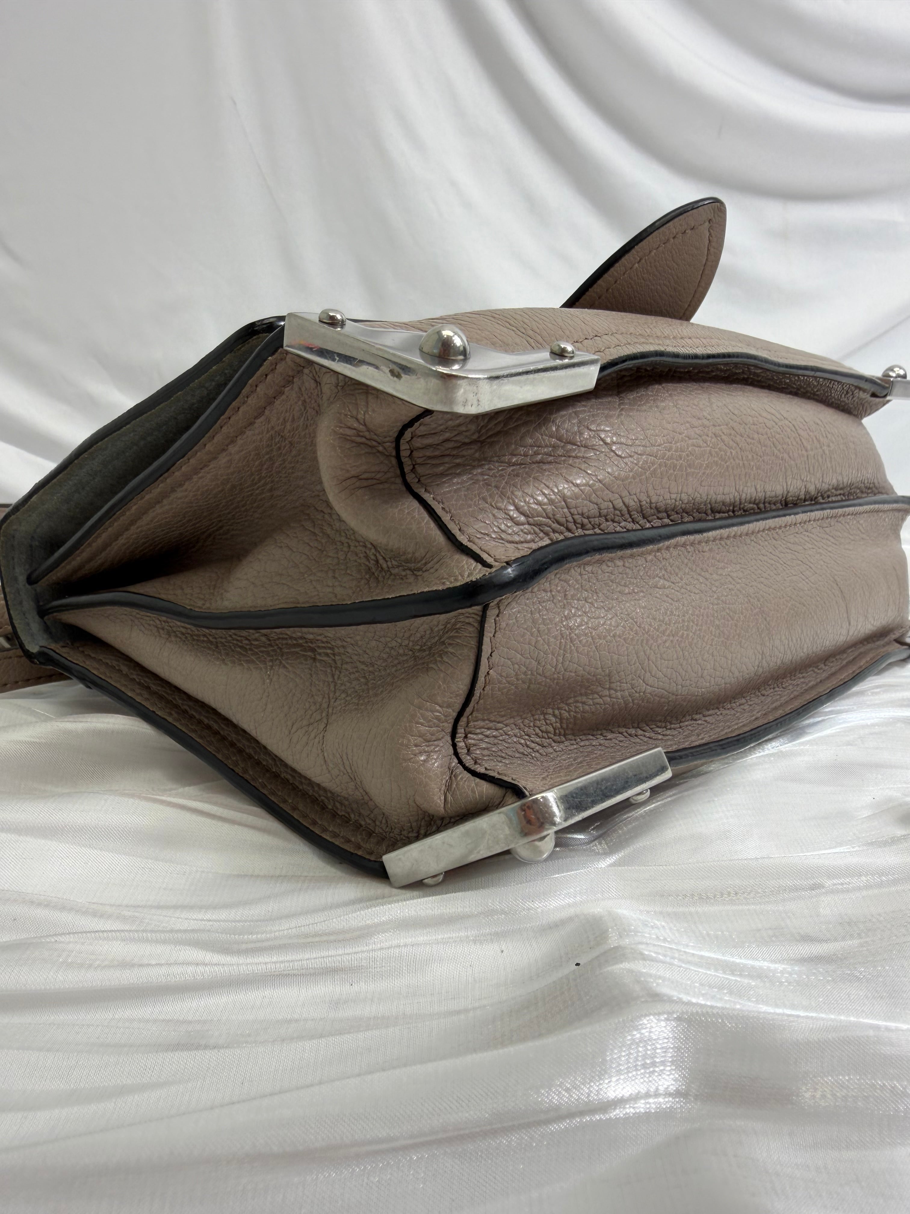 Prada Gray Leather Cahier 2Way Bag