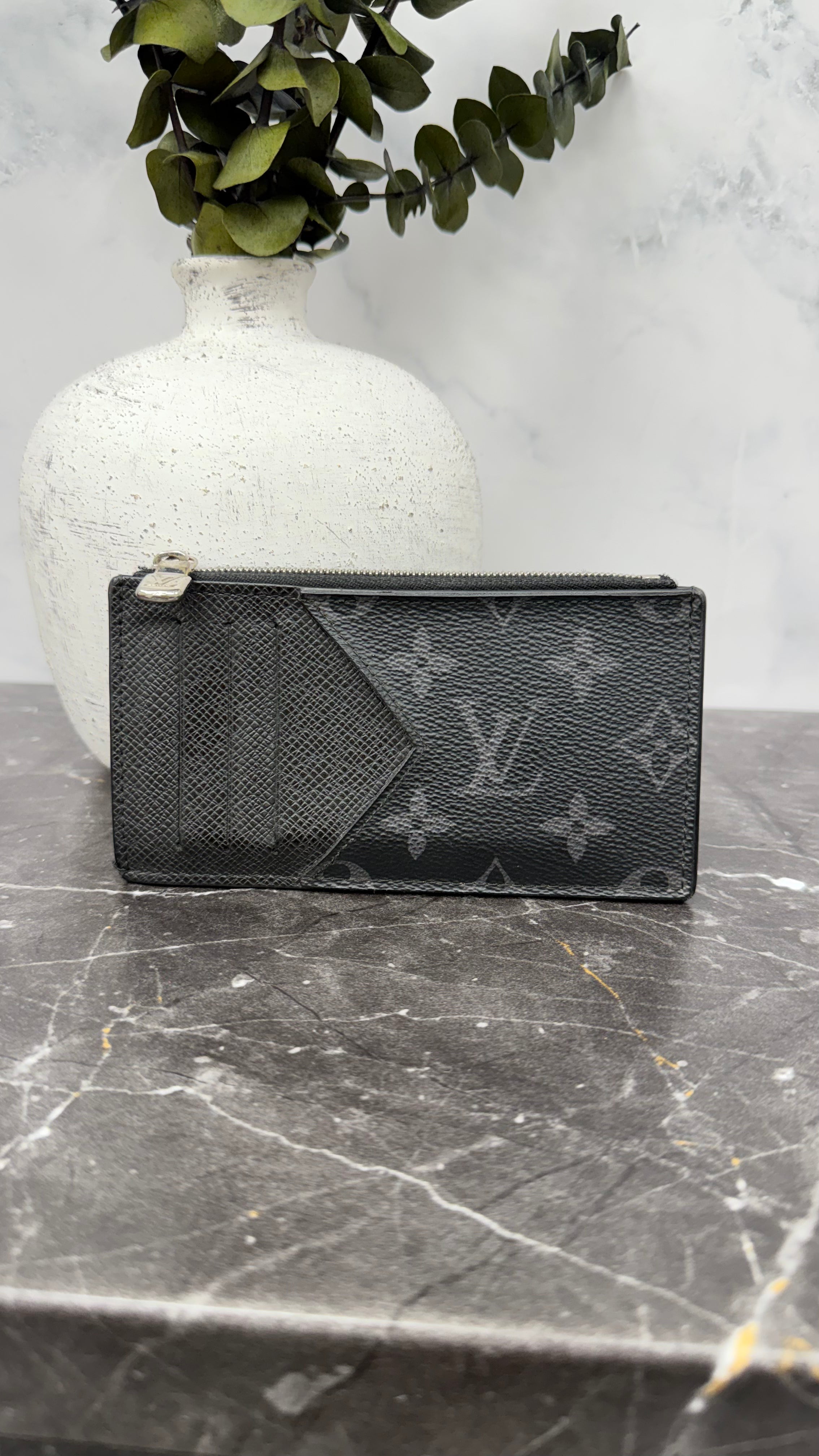 Louis Vuitton Monogram Eclipse Coin Card Case