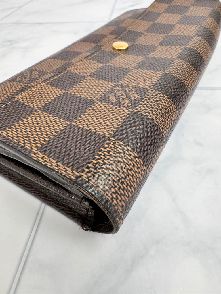 Louis Vuitton Damier Ebene Sarah Long Wallet