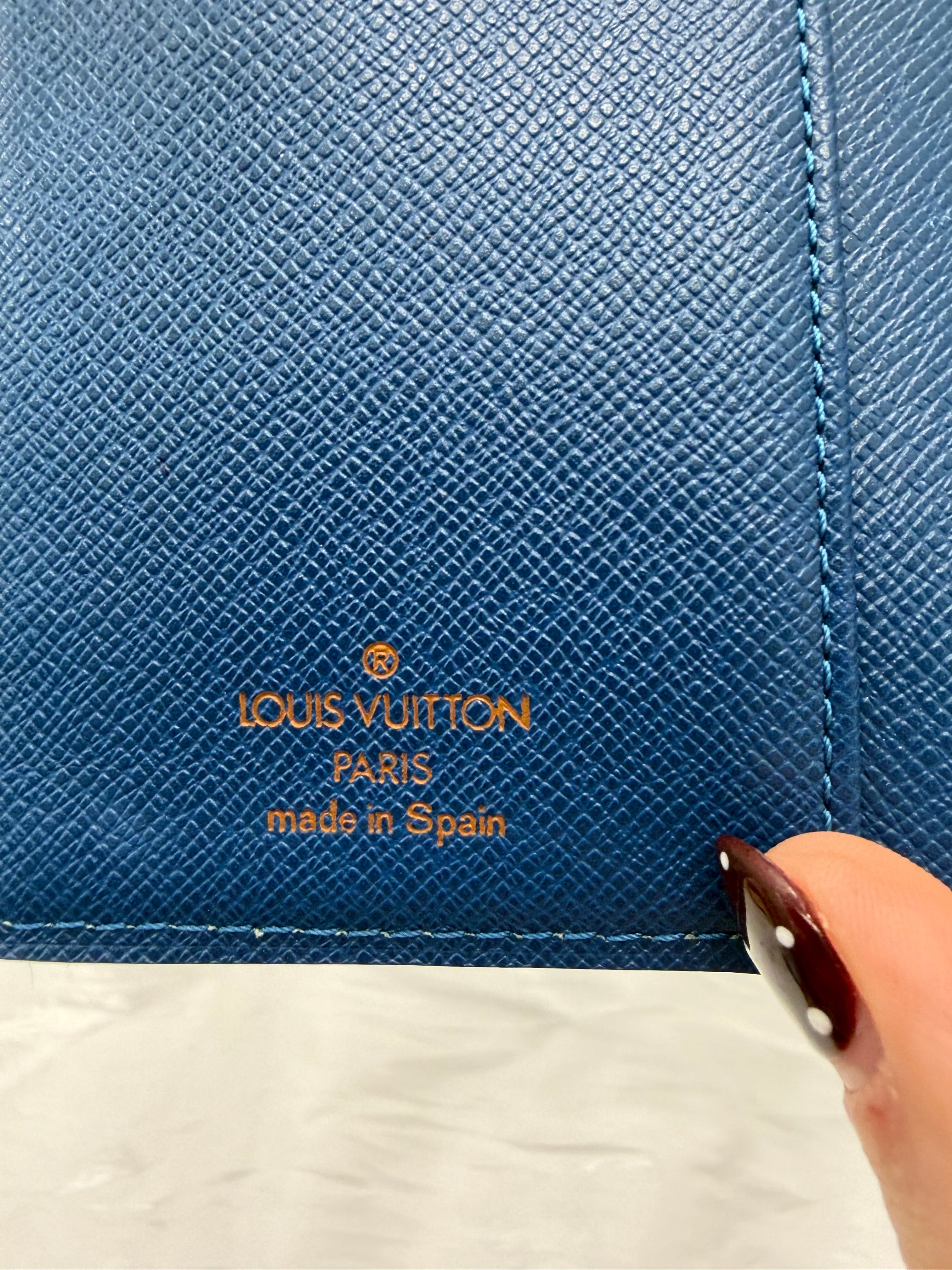 Louis Vuitton Blue Epi Leather Passport Agenda PM
