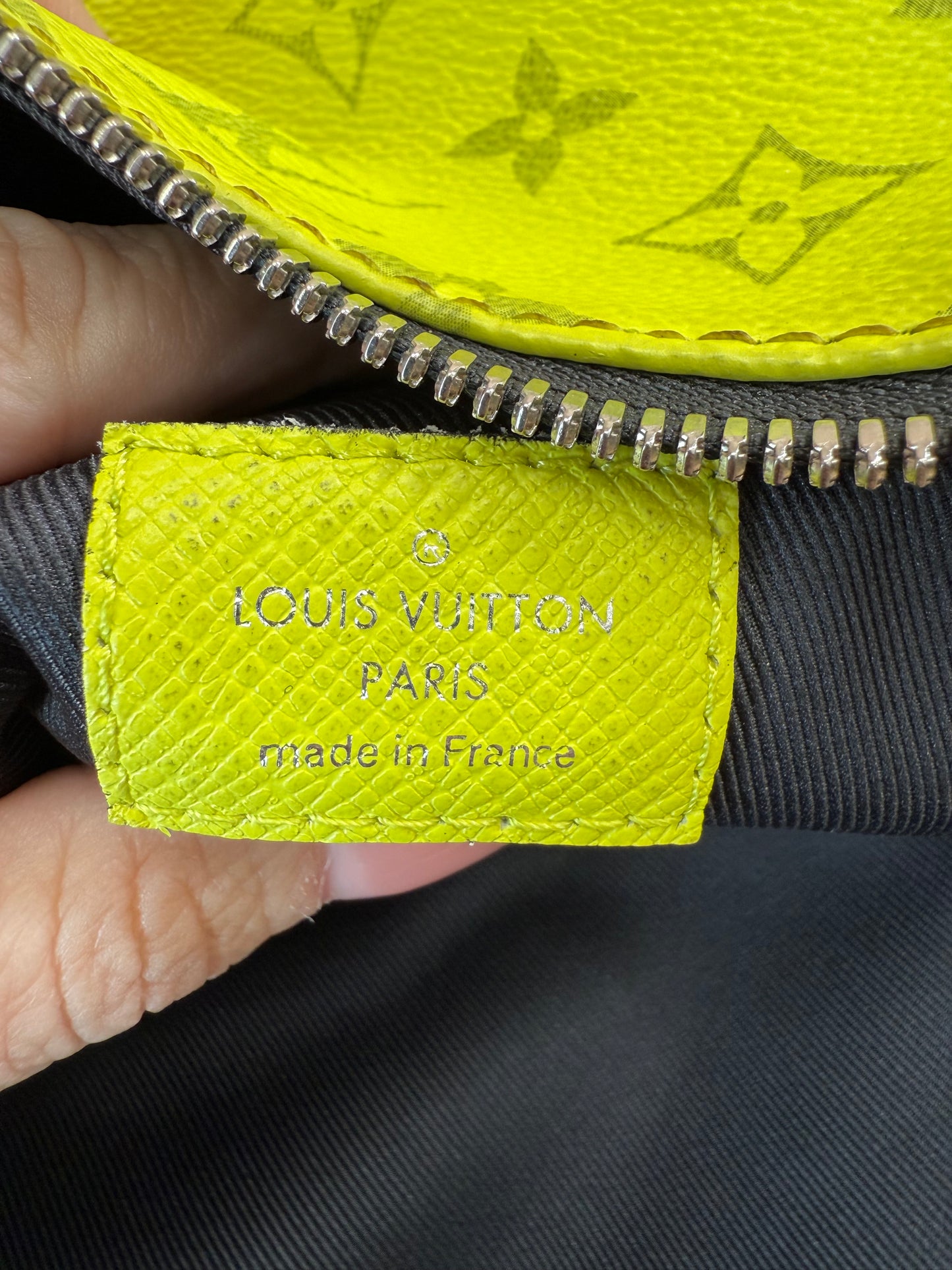 Louis Vuitton Yellow Taiga Monogram Discovery Backpack