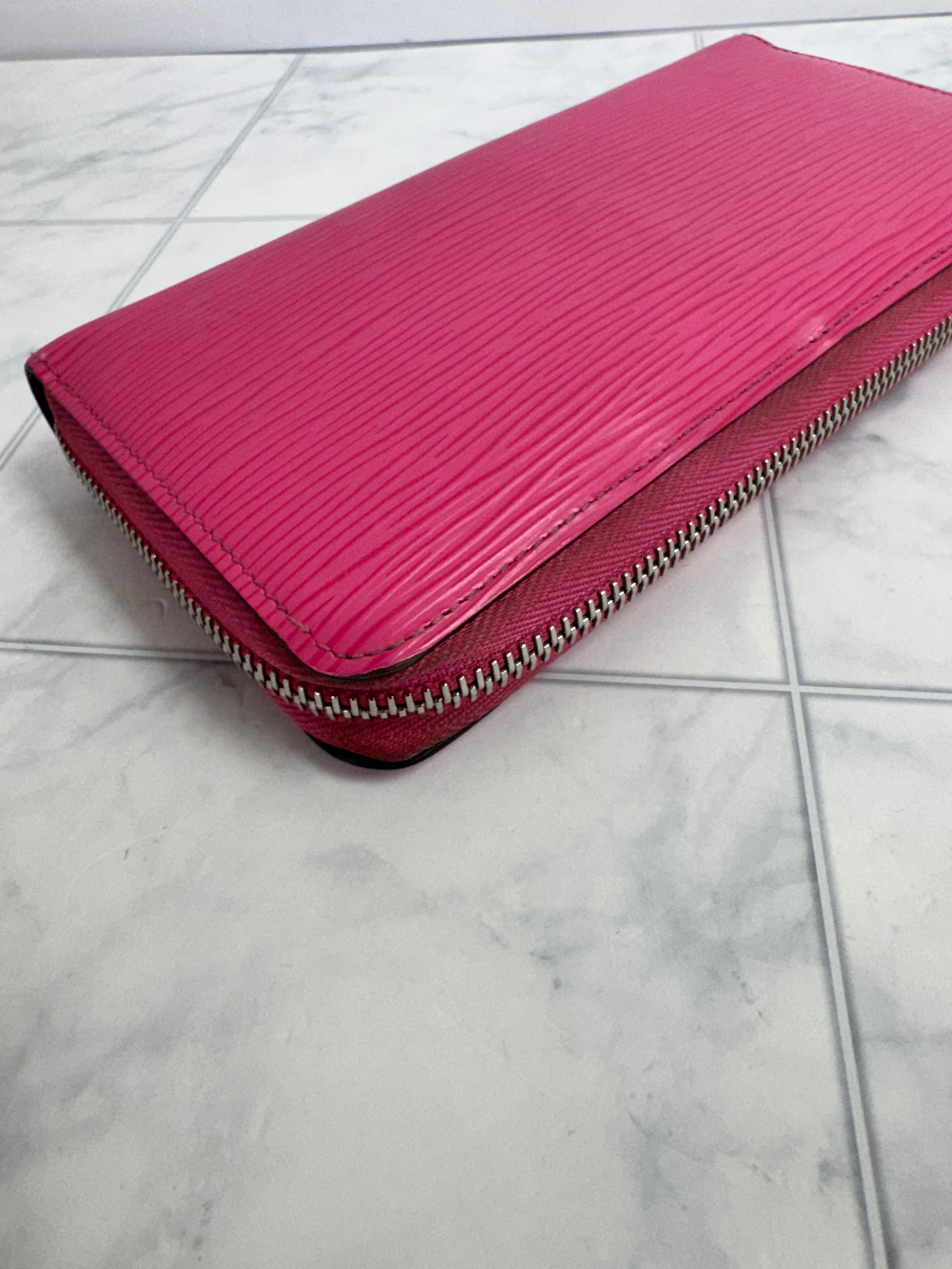 Louis Vuitton Pink Epi Zippy Wallet