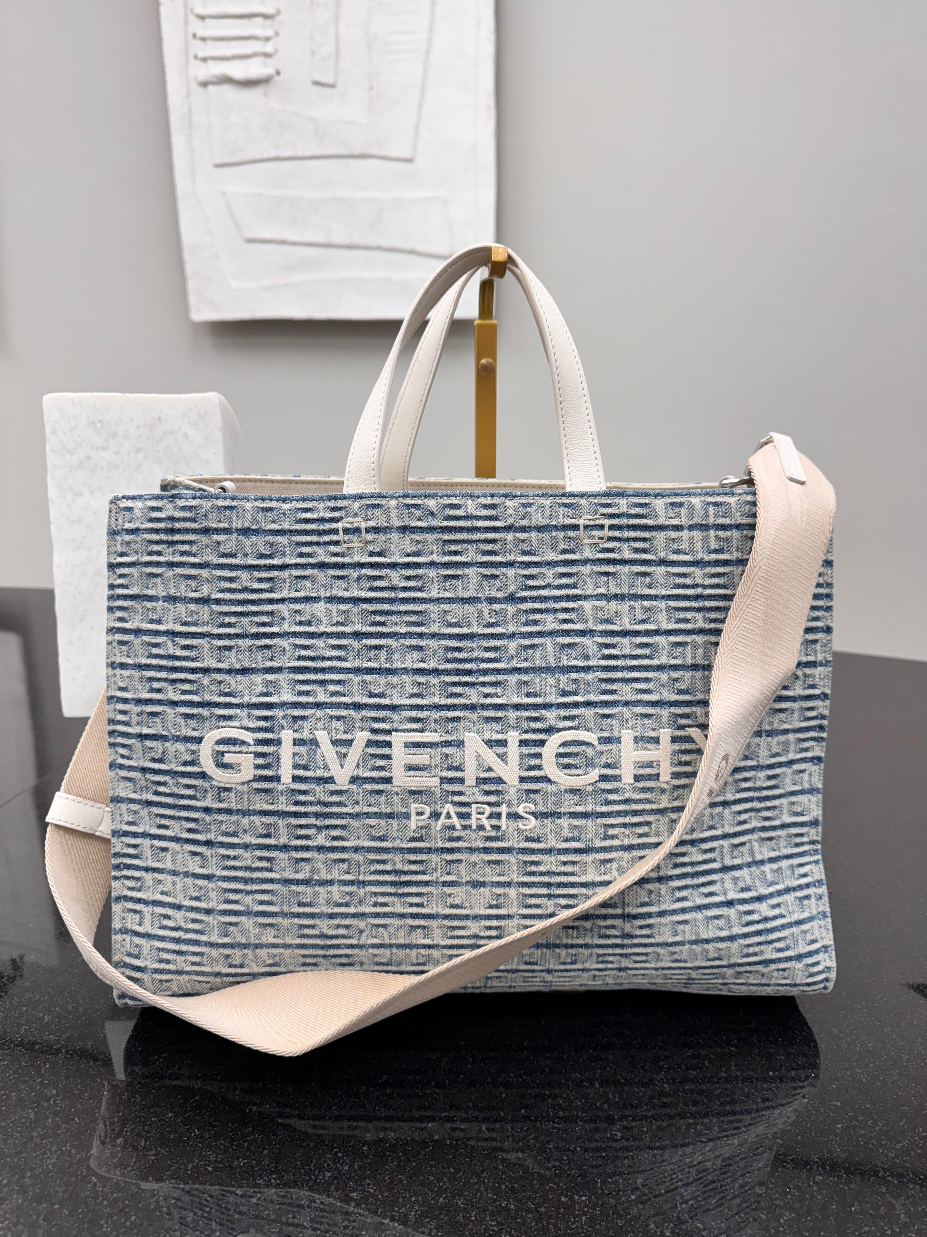 Givenchy Blue Denim Medium G Tote Bag