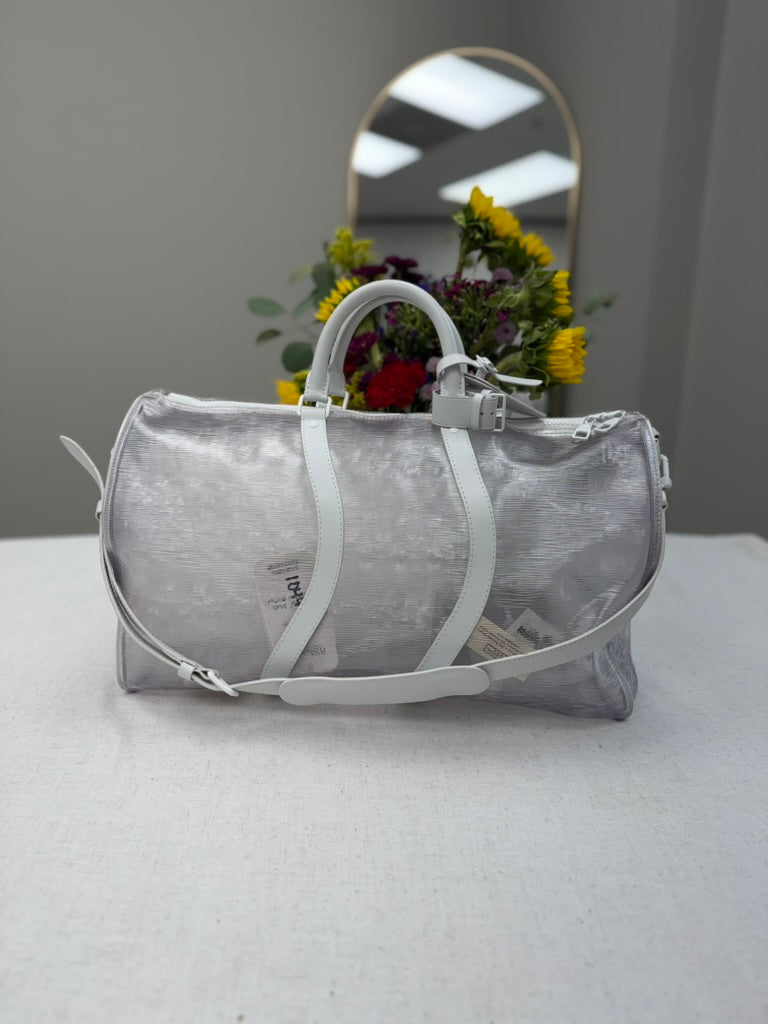Louis Vuitton White PVC Epi & Leather Keepall 50 Bandouliere