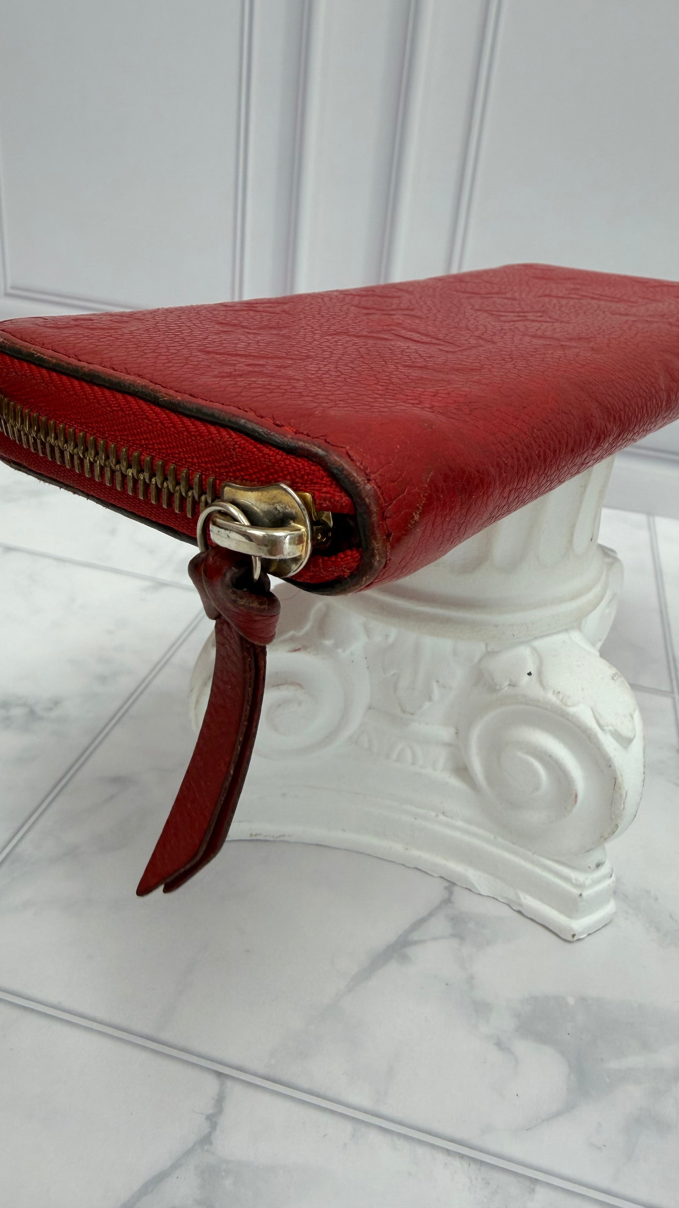 *DONS DROP* Louis Vuitton Red Empreinte Leather Long Zippy Wallet