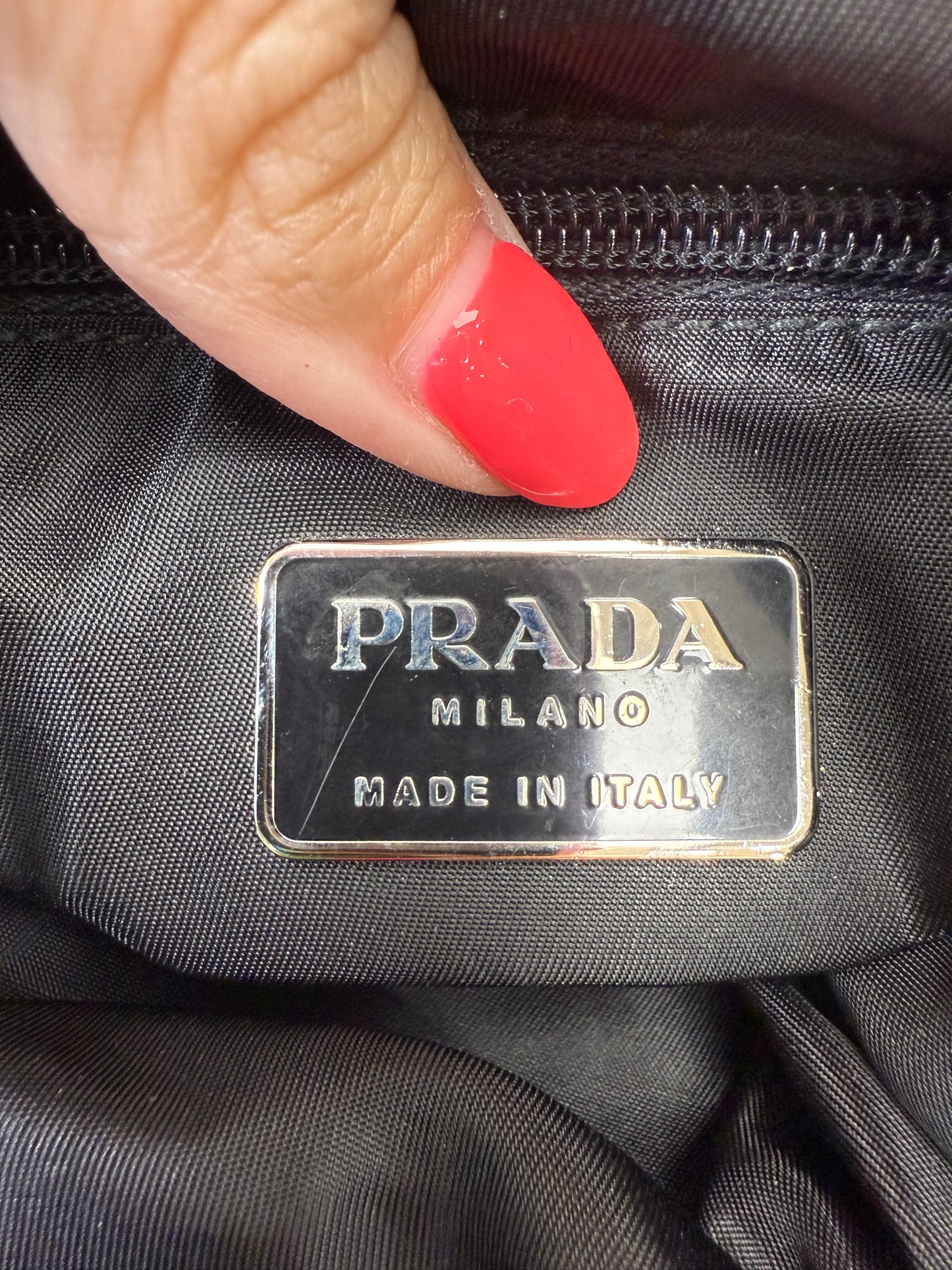Prada Dark Green Nylon Shoulder Bag