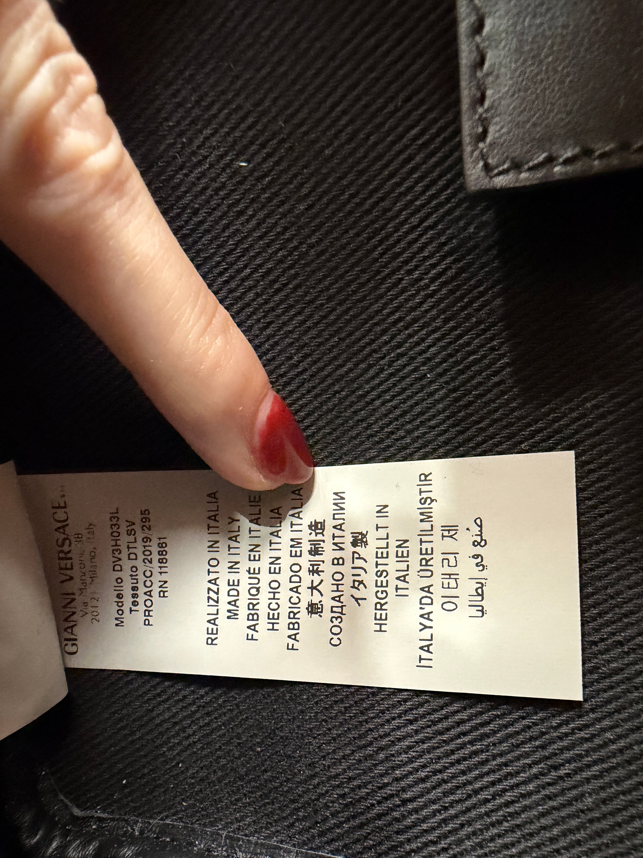 Versace Black And Multi Color Leather Belt Bag