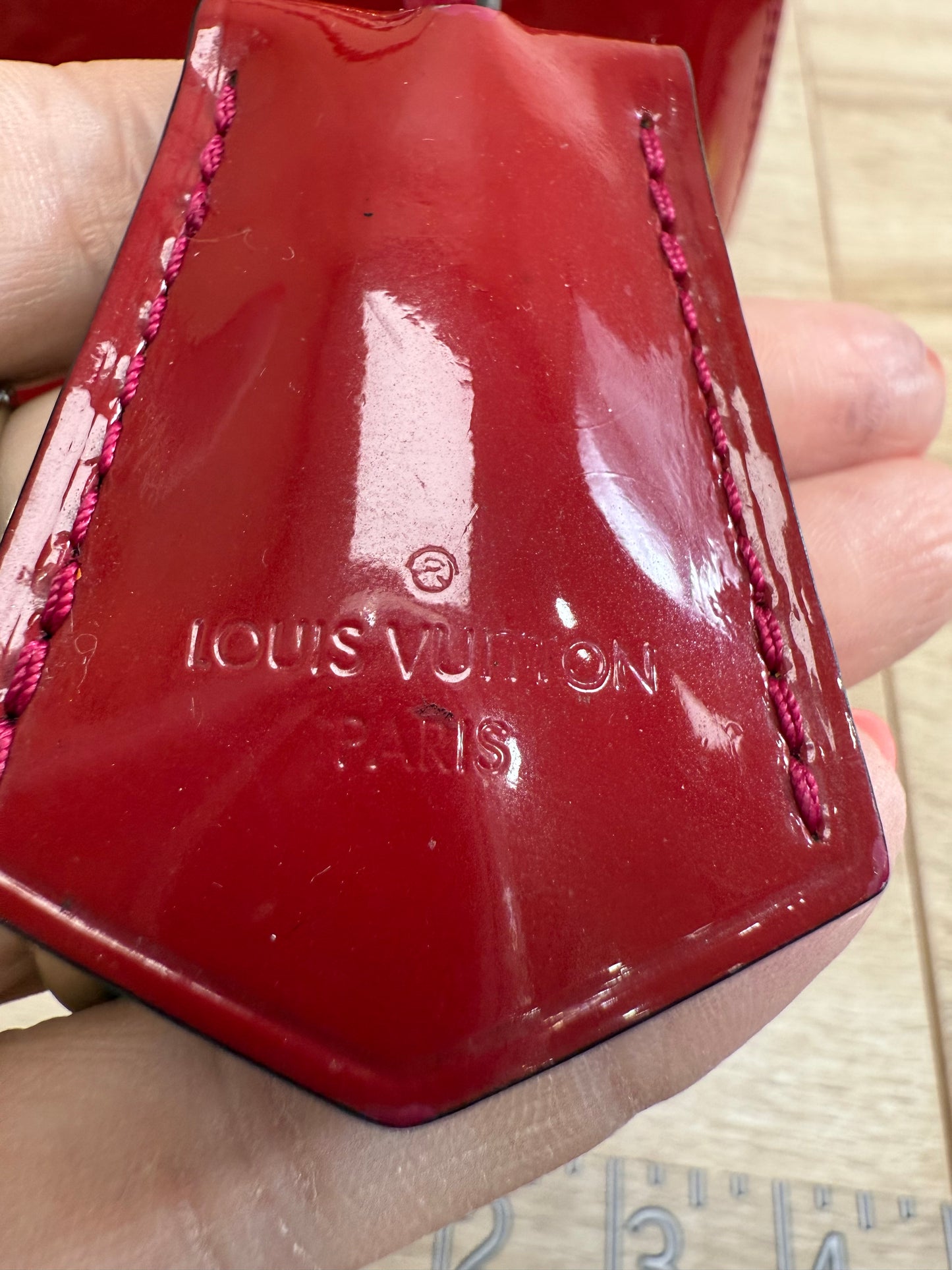 Louis Vuitton Red Vernis Patent Leather Alma BB