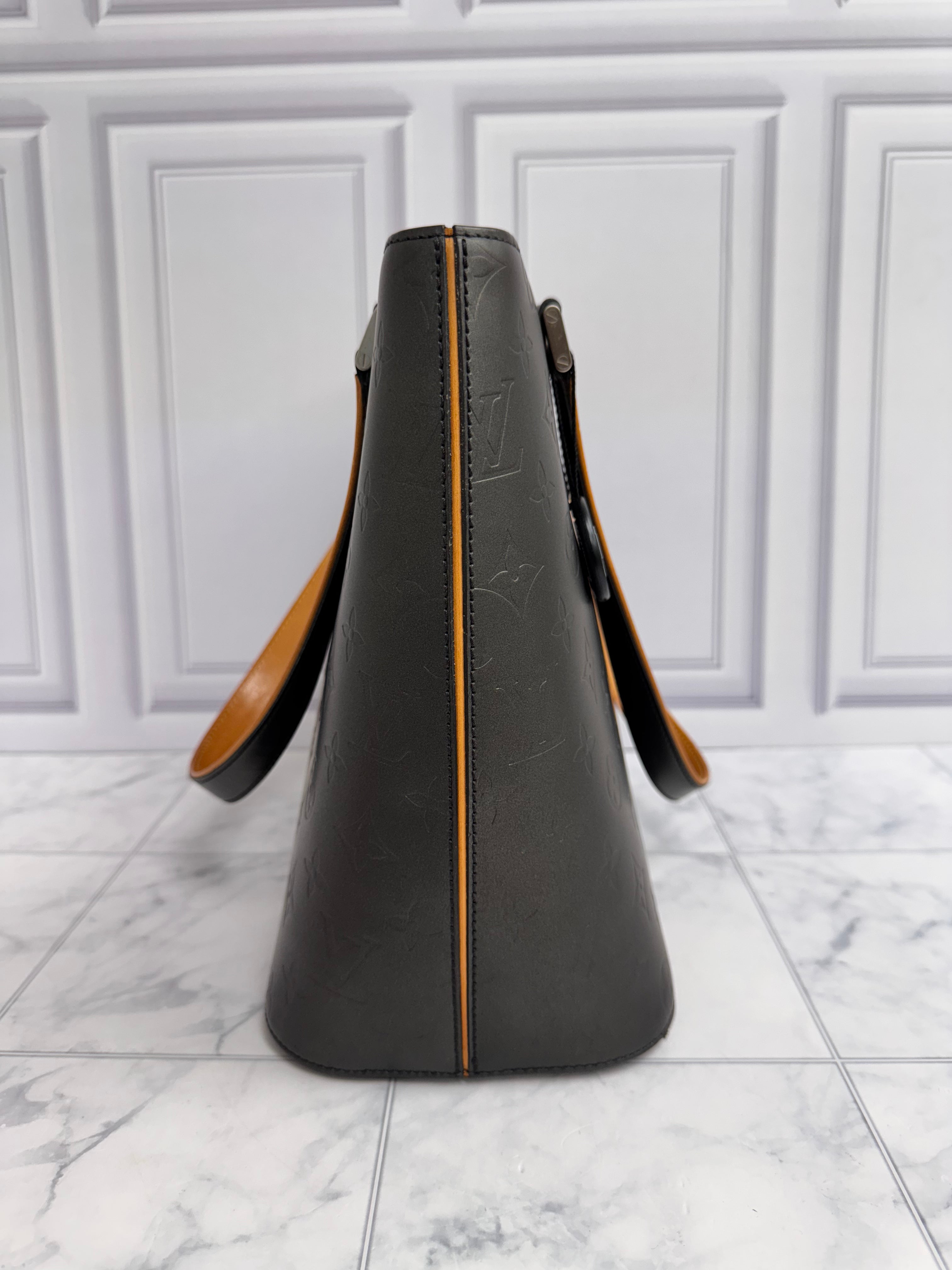 LIKE NEW - Louis Vuitton Graphite Grey Monogram Mat Stockton Tote Bag