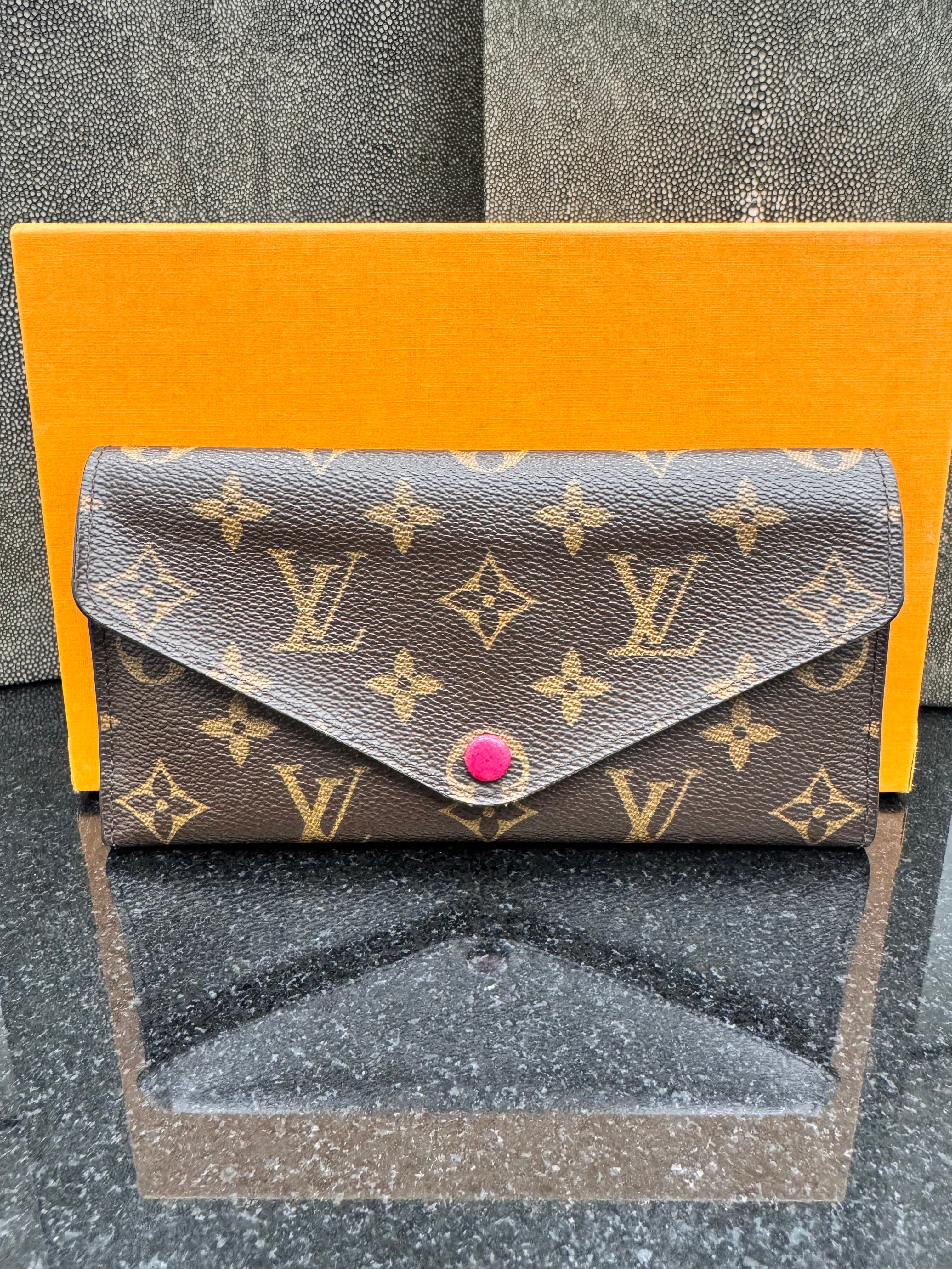 Louis Vuitton Monogram And Fuchsia Josephine Long Wallet