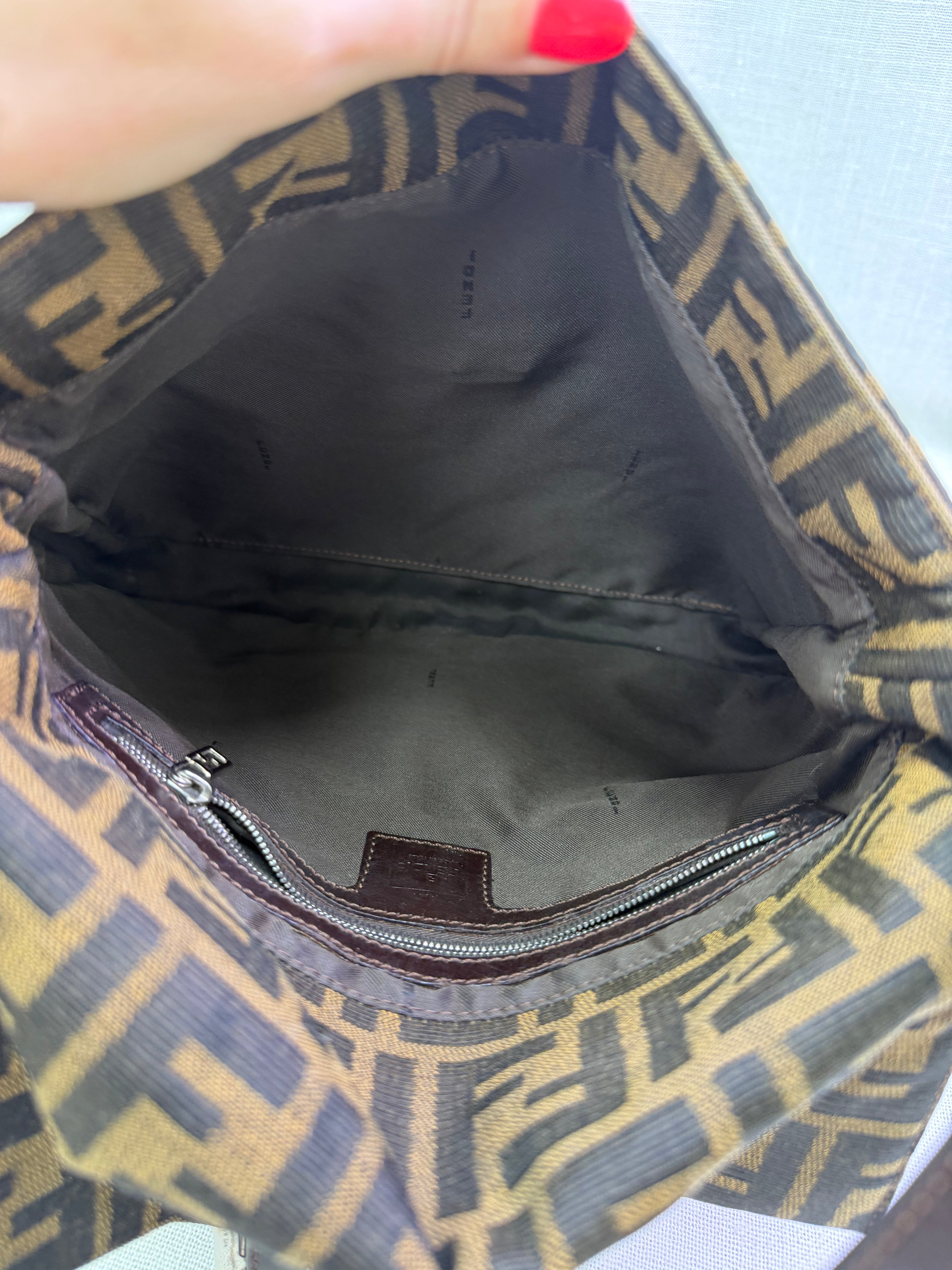 Fendi Brown Zucca Canvas Mama Forever Shoulder Bag