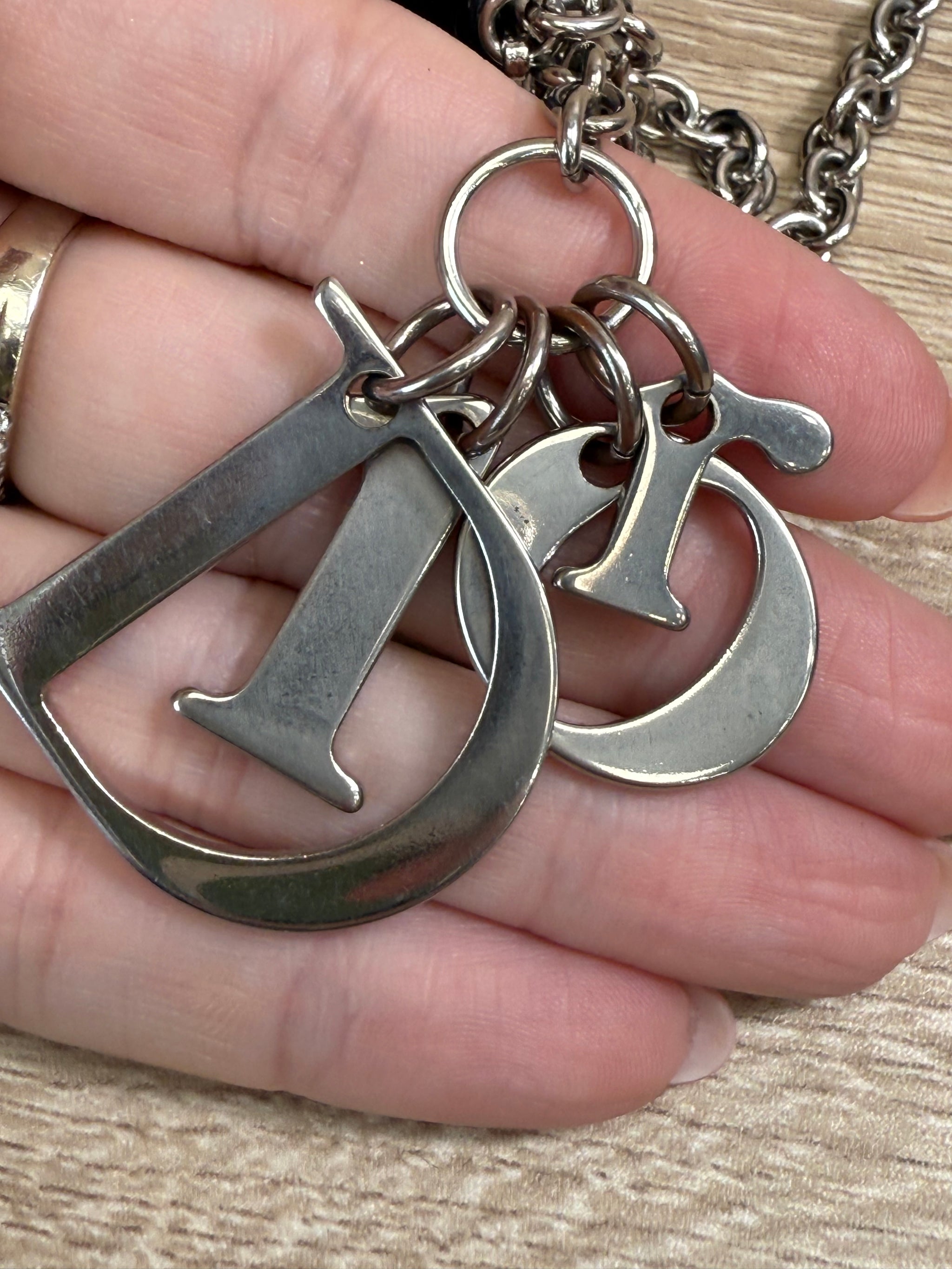 Christian Dior Black Cannage Patent Leather Clutch Pochette Bag