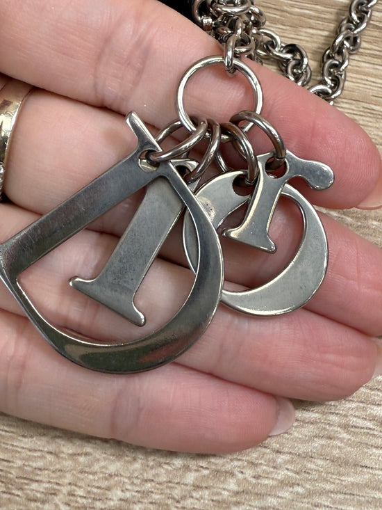 Christian Dior Black Cannage Patent Leather Clutch Pochette Bag