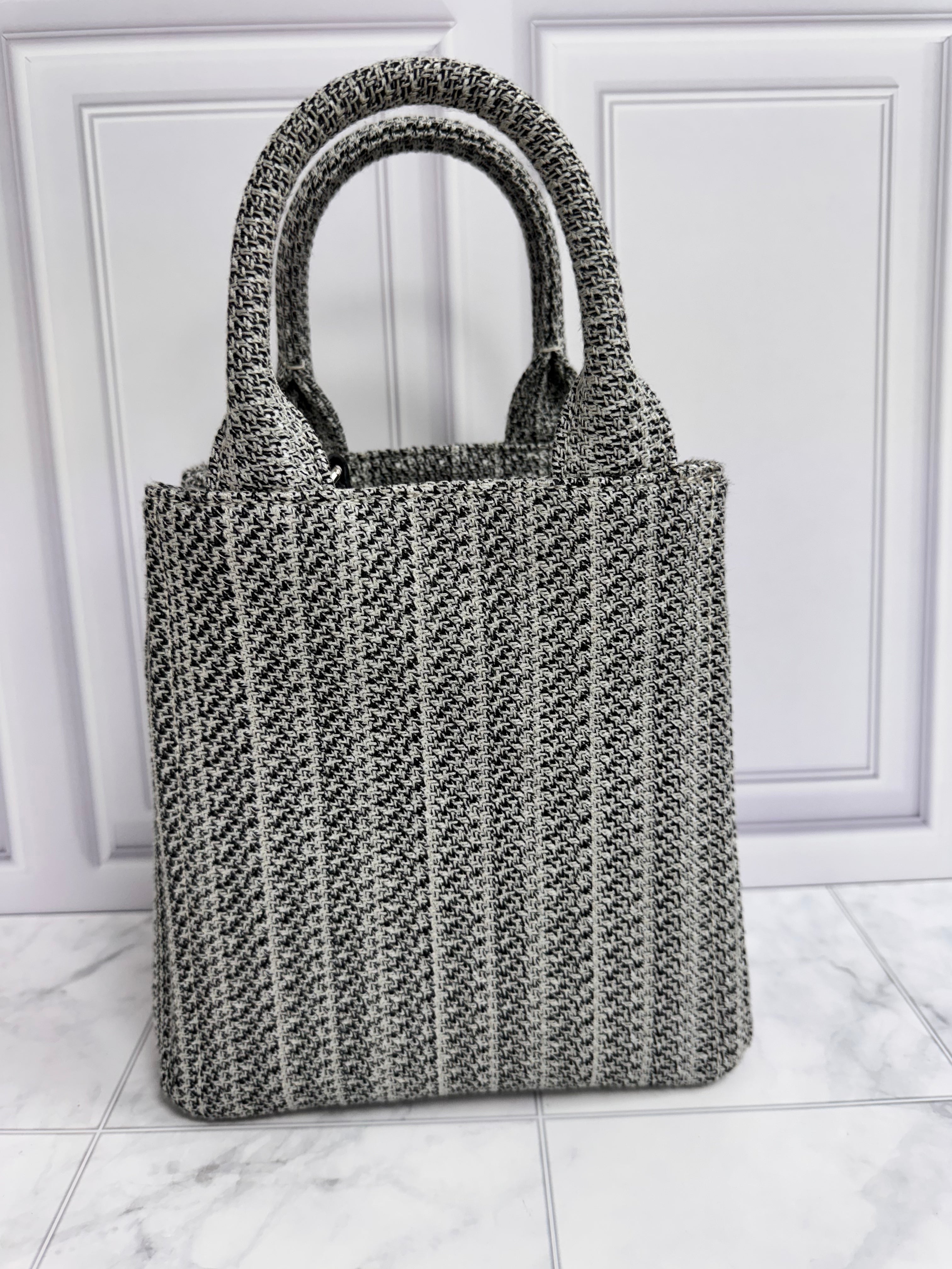 *DONS DROP* Prada Black Jacquard Ricamo Embroidered Tote