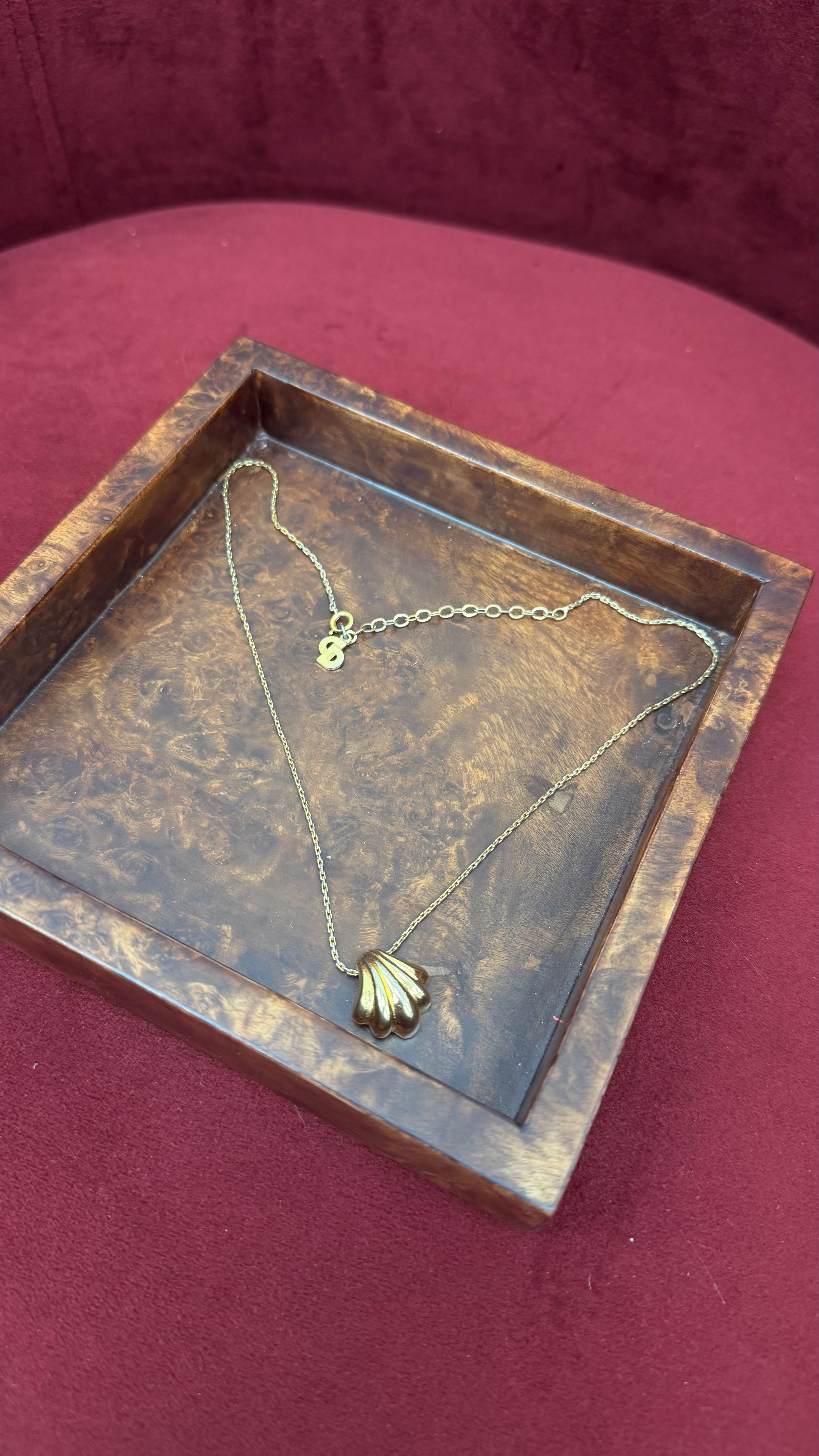 *DONS PRE DROP* Christian Dior Gold Tone Shell Necklace