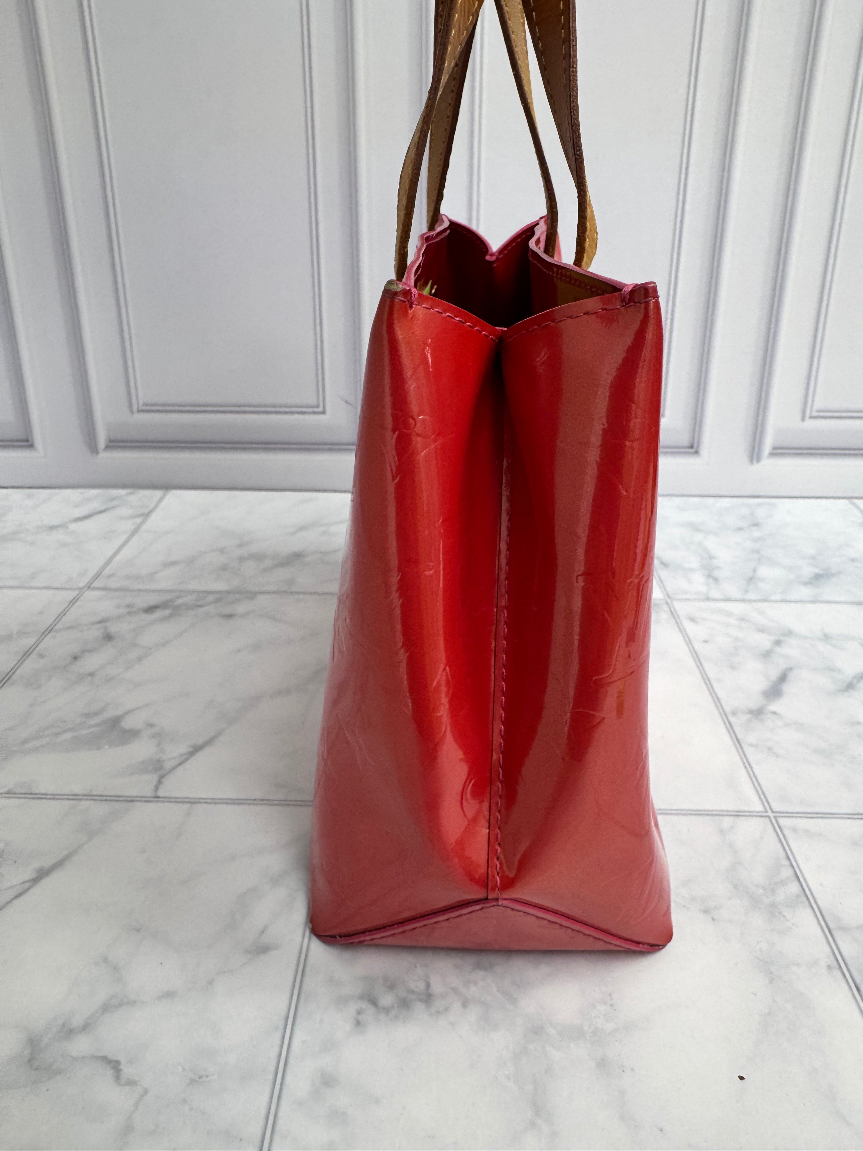 Louis Vuitton Red Vernis Reade Hand Bag PM