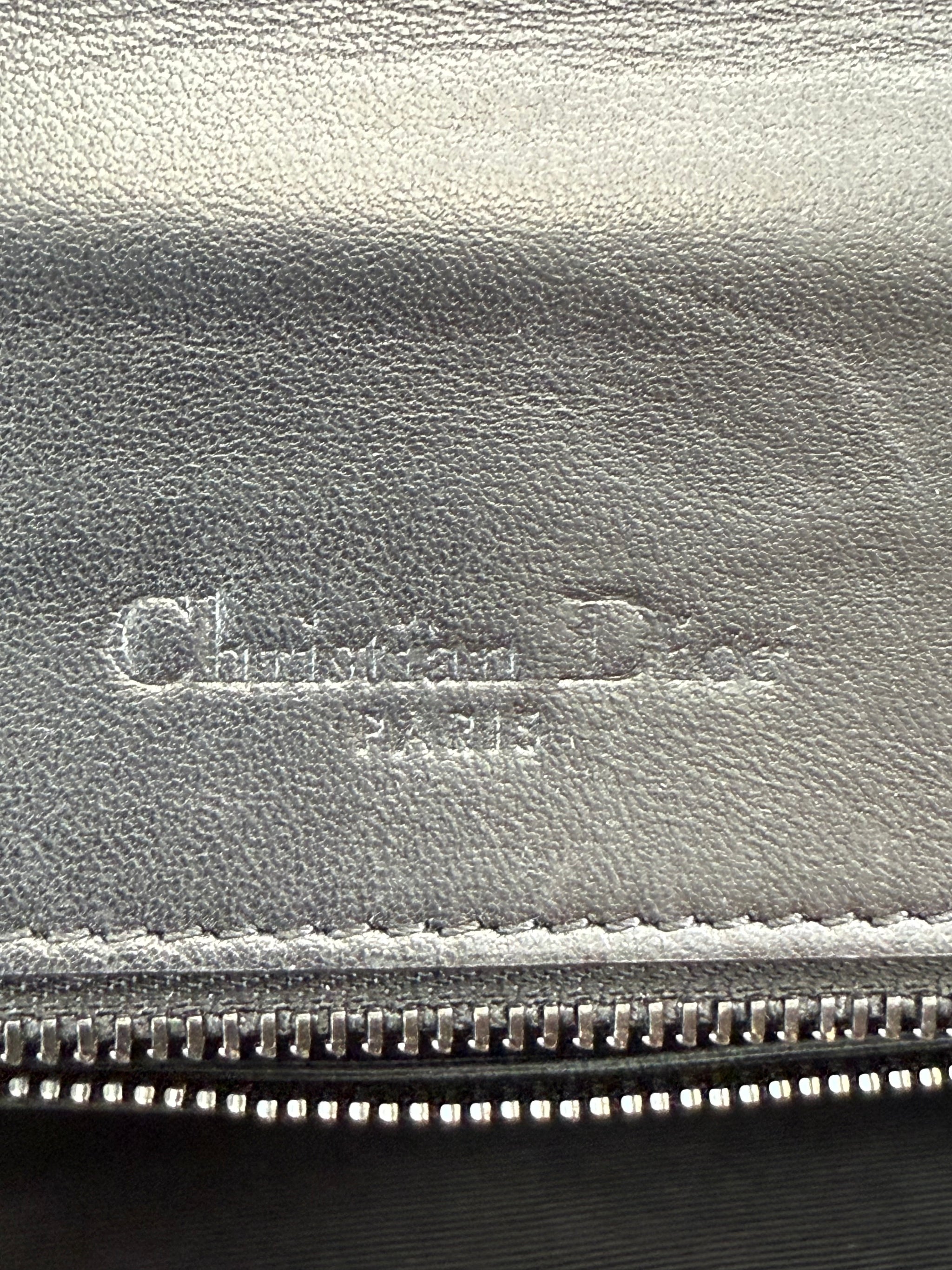 Christian Dior Black Leather Cannage Diorama Flap Bag
