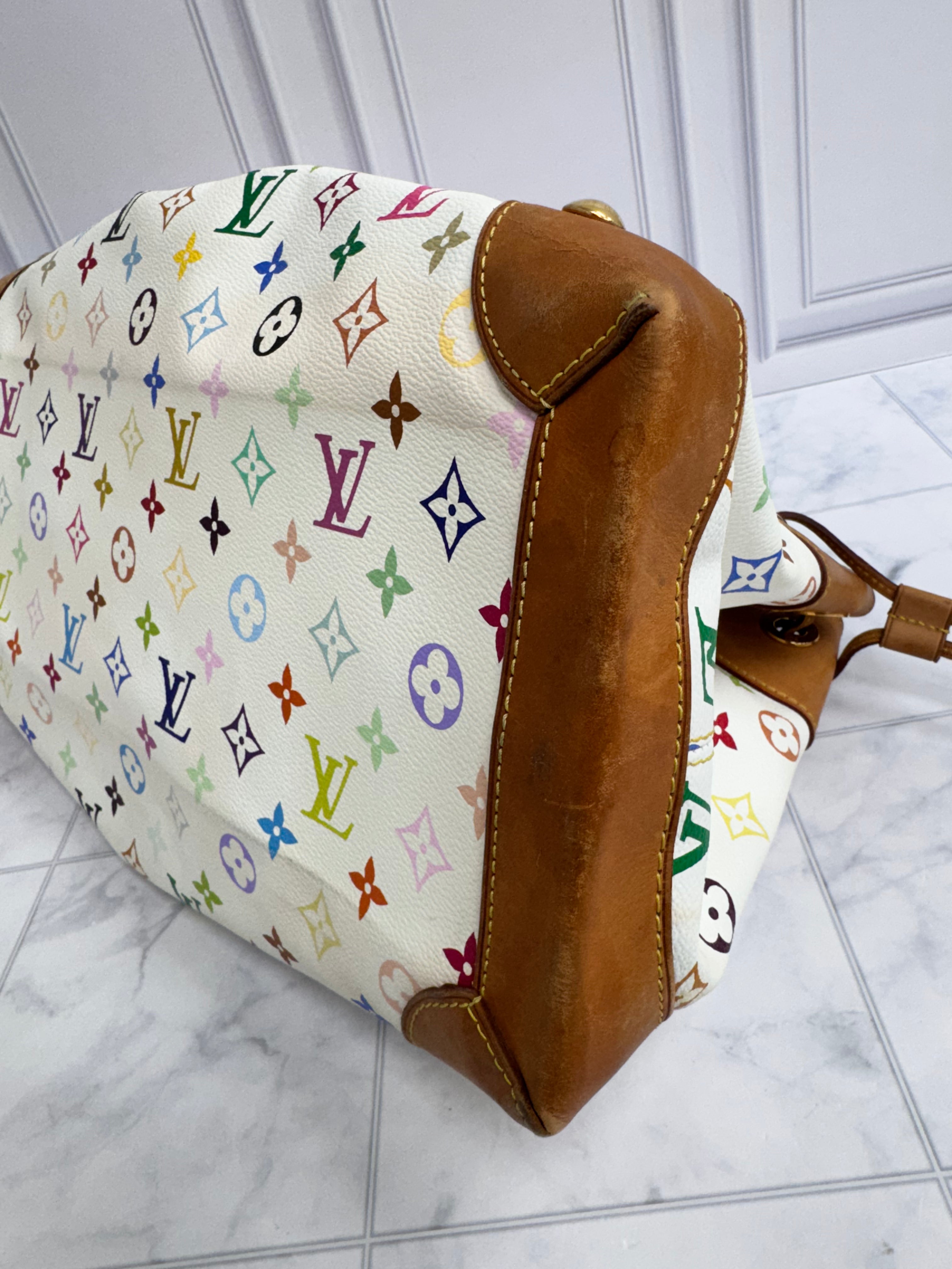 Louis Vuitton White Multicolor Monogram Ursula Bag