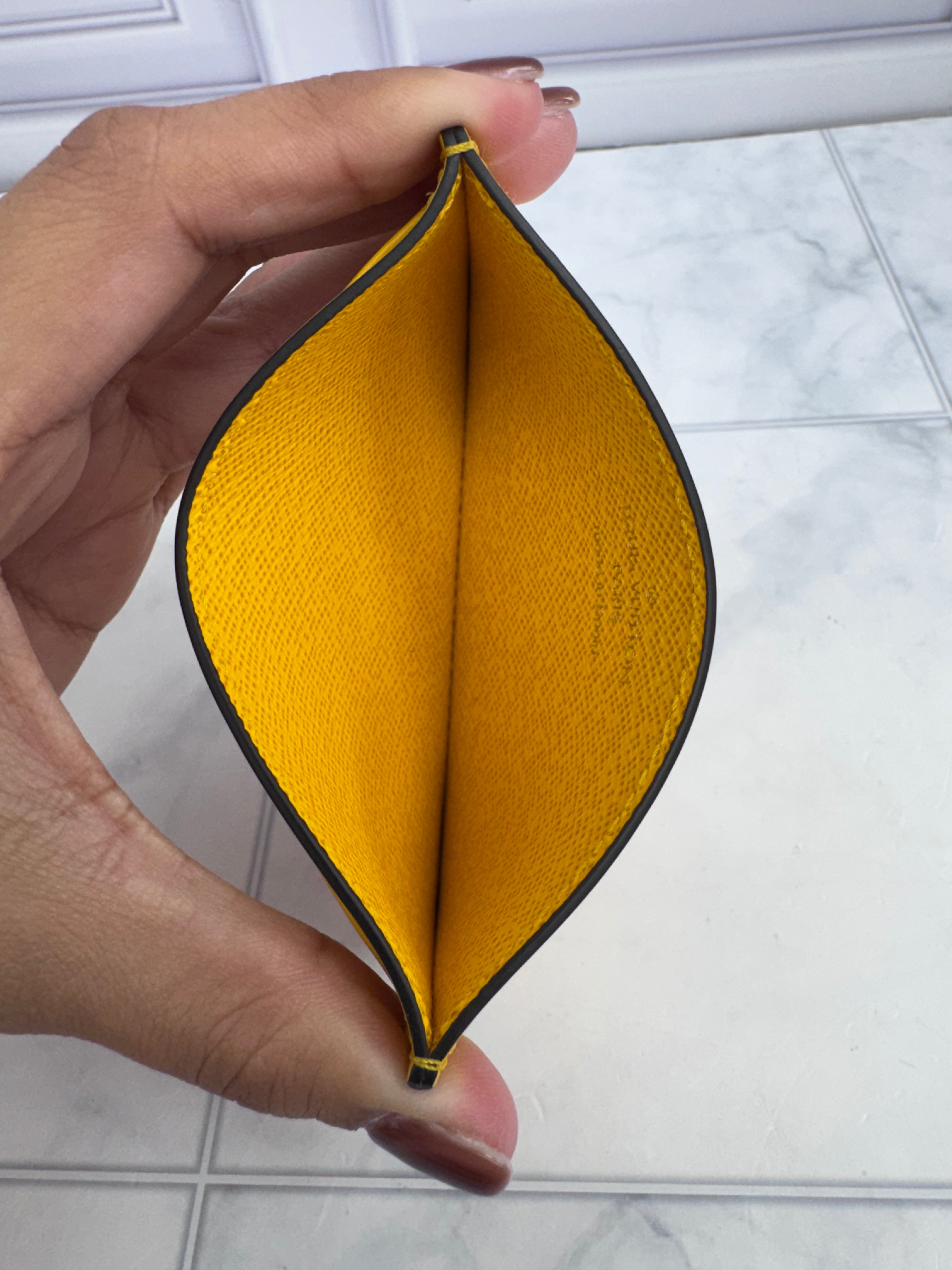LIKE NEW - Louis Vuitton Yellow Epi Leather Card Holder