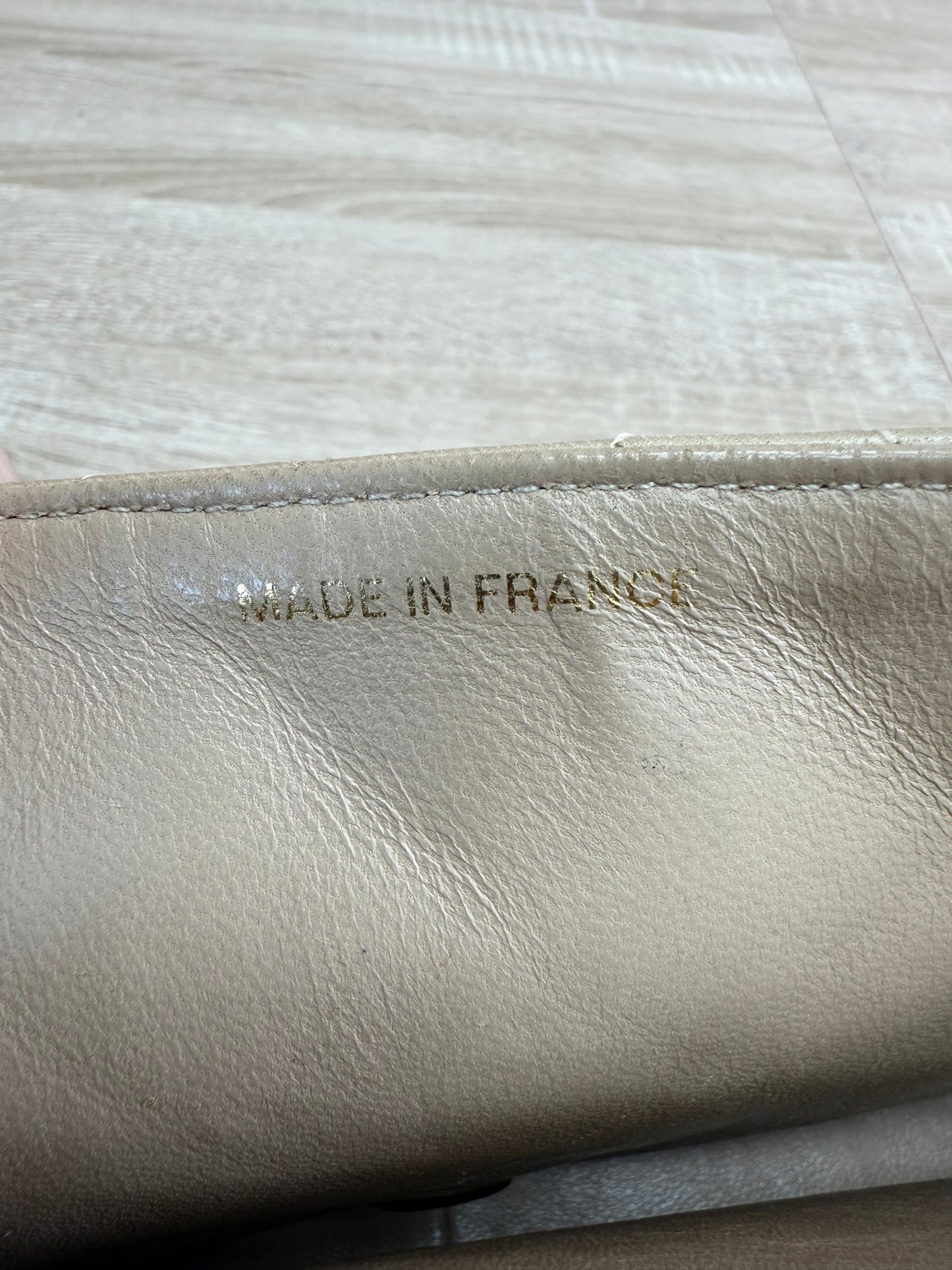 Chanel Beige Quilted Lambskin Single Flap Bag