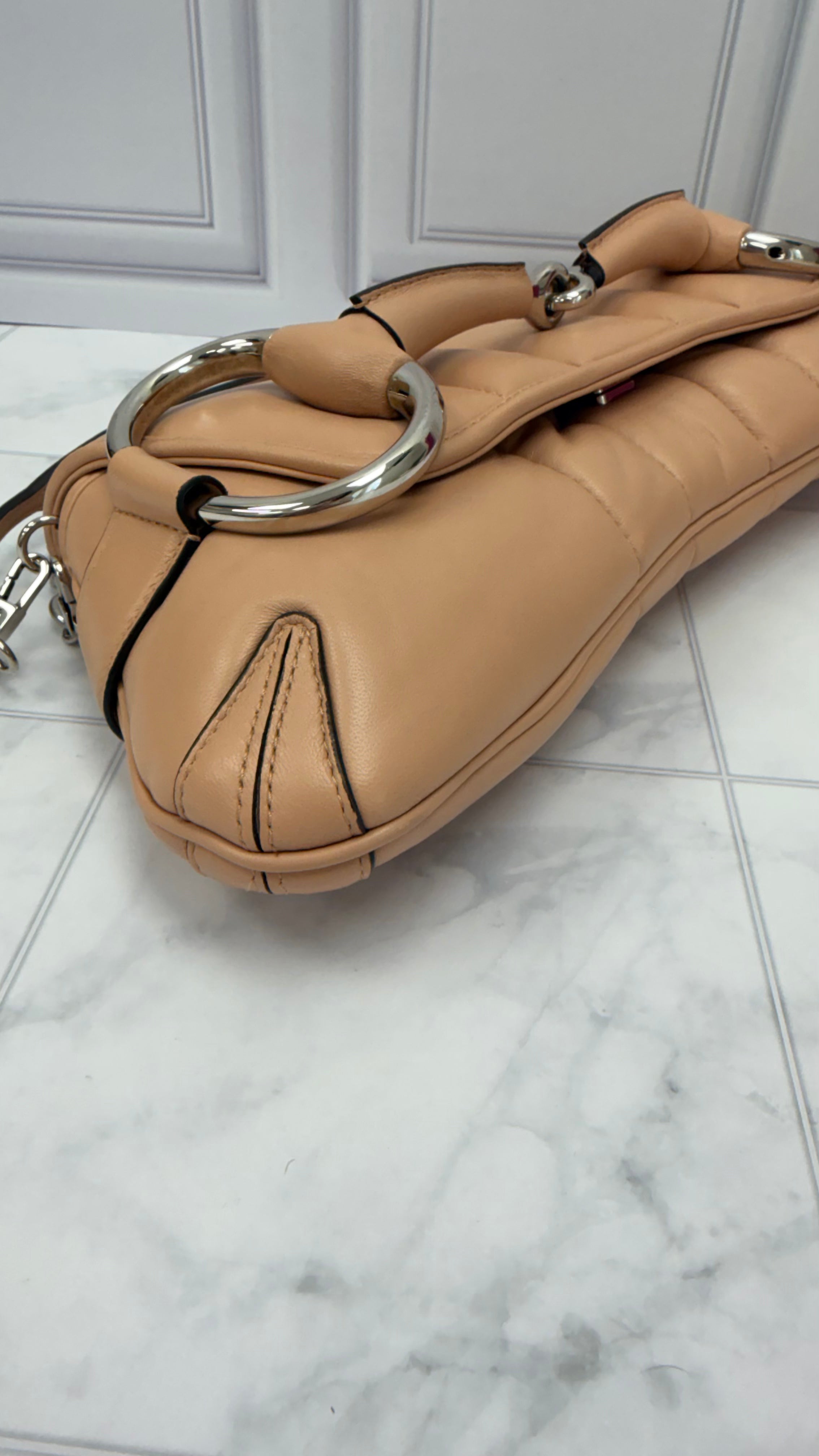 *DONS DROP* Gucci Pink Leather Horsebit Clutch Shoulder Bag