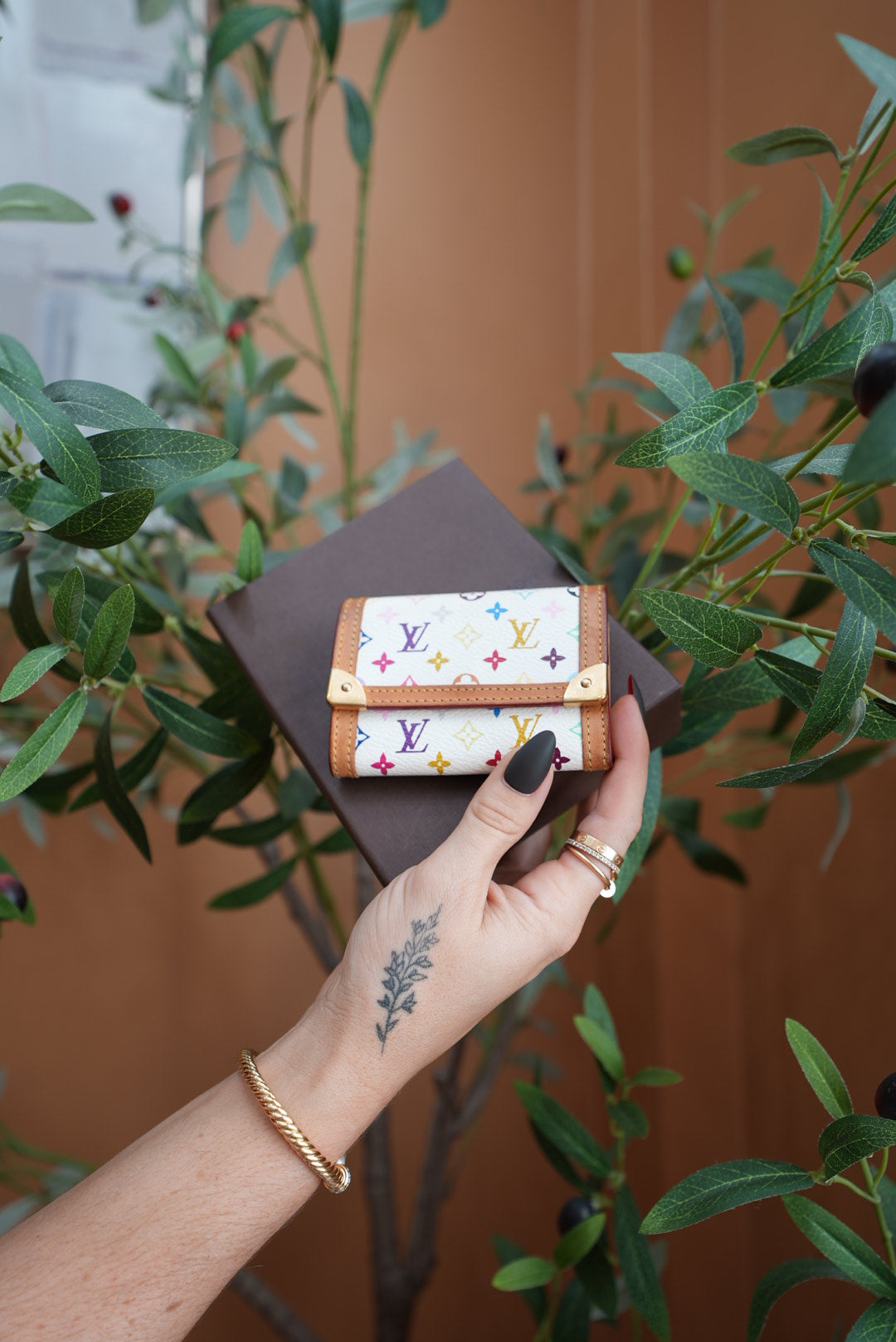 Louis Vuitton White Multicolore Monogram Card Case