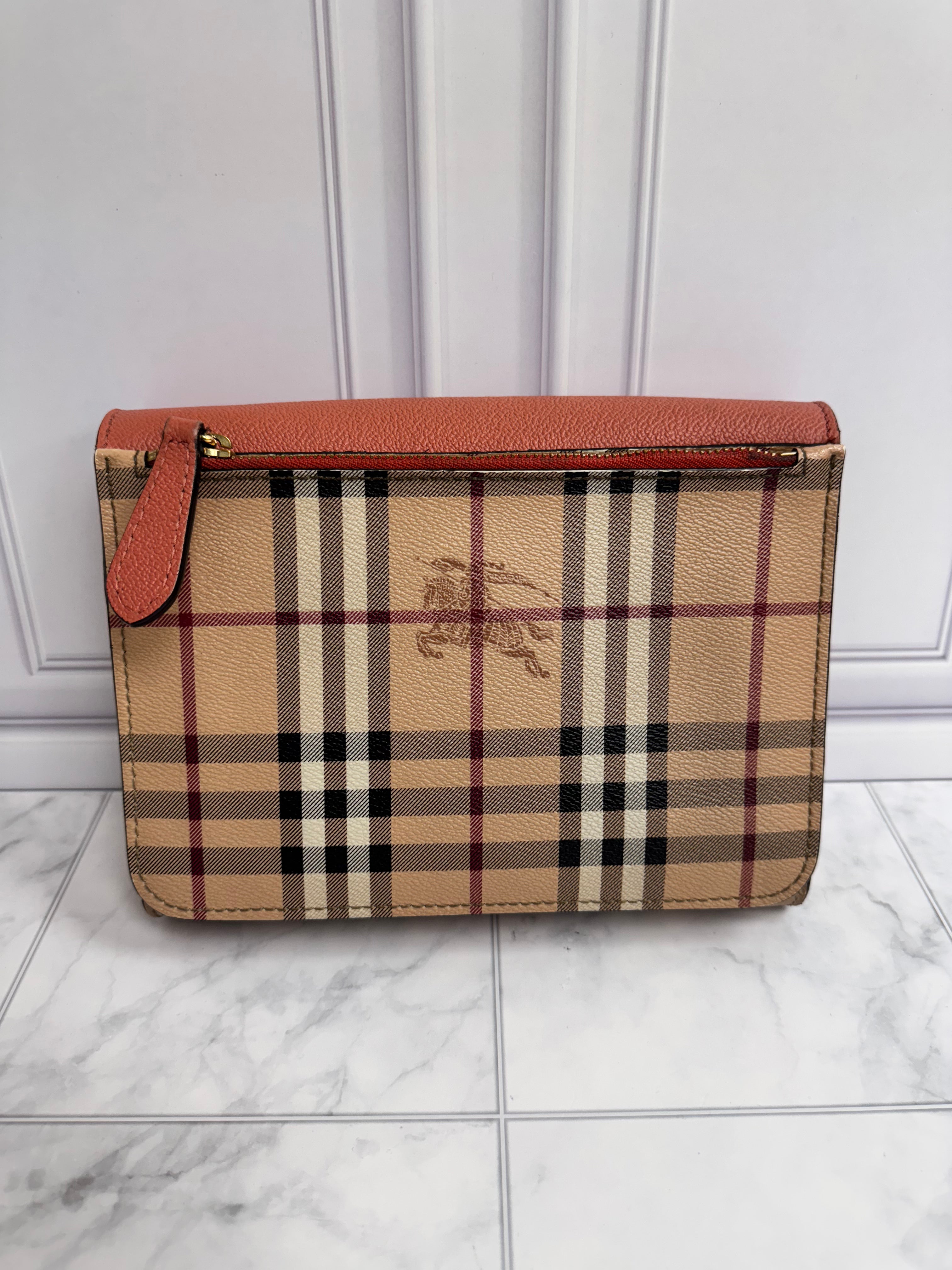 *DONS DROP* Burberry Haymark Check Coated Canvas & Tricolor Leather Small Loxley Crossbody