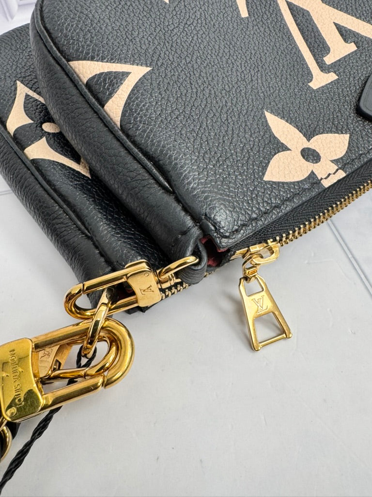 Louis Vuitton Black Monogram Empreinte Giant Multi Pochette Accessories