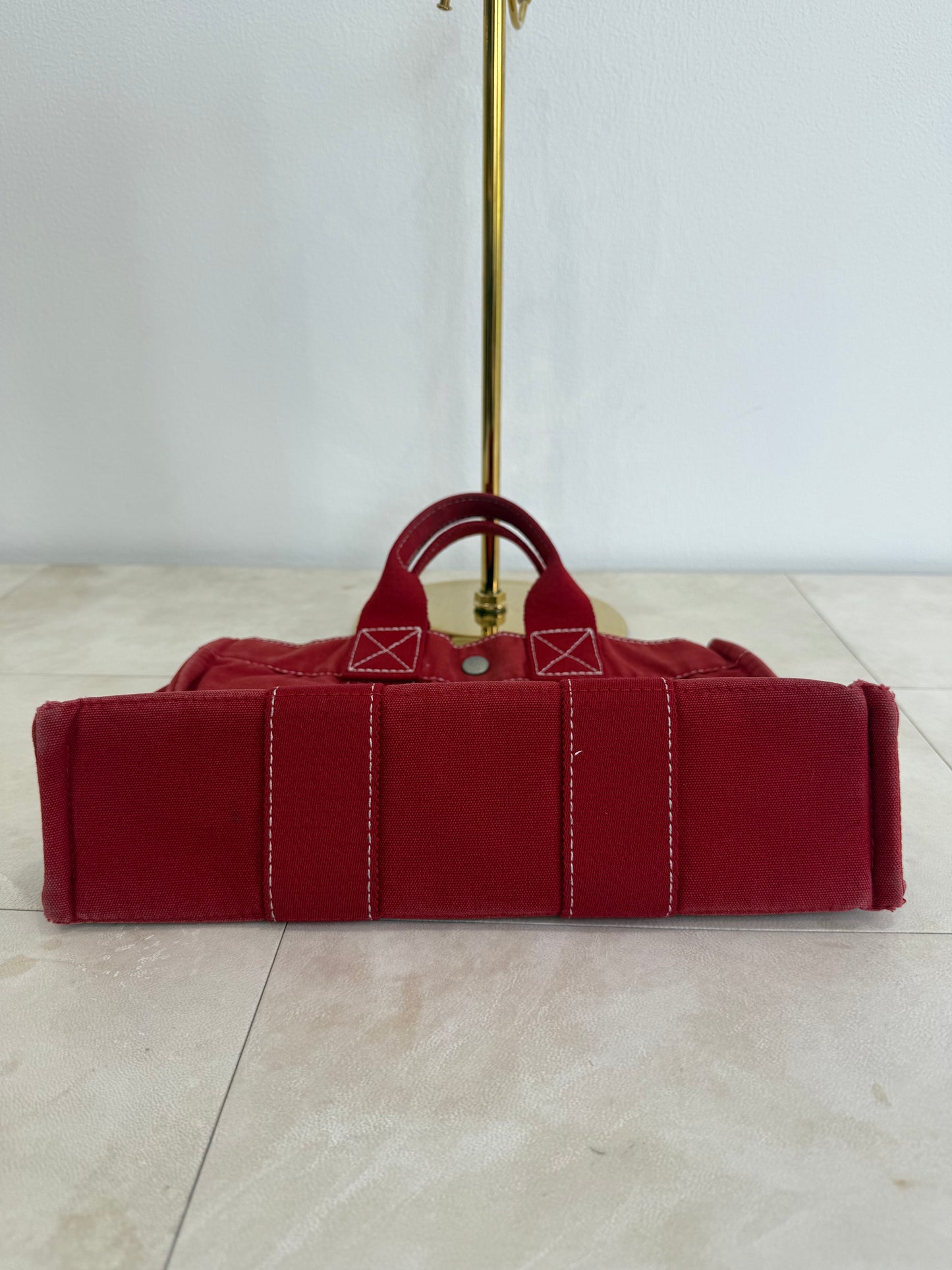 Hermes Red Canvas PM Handbag
