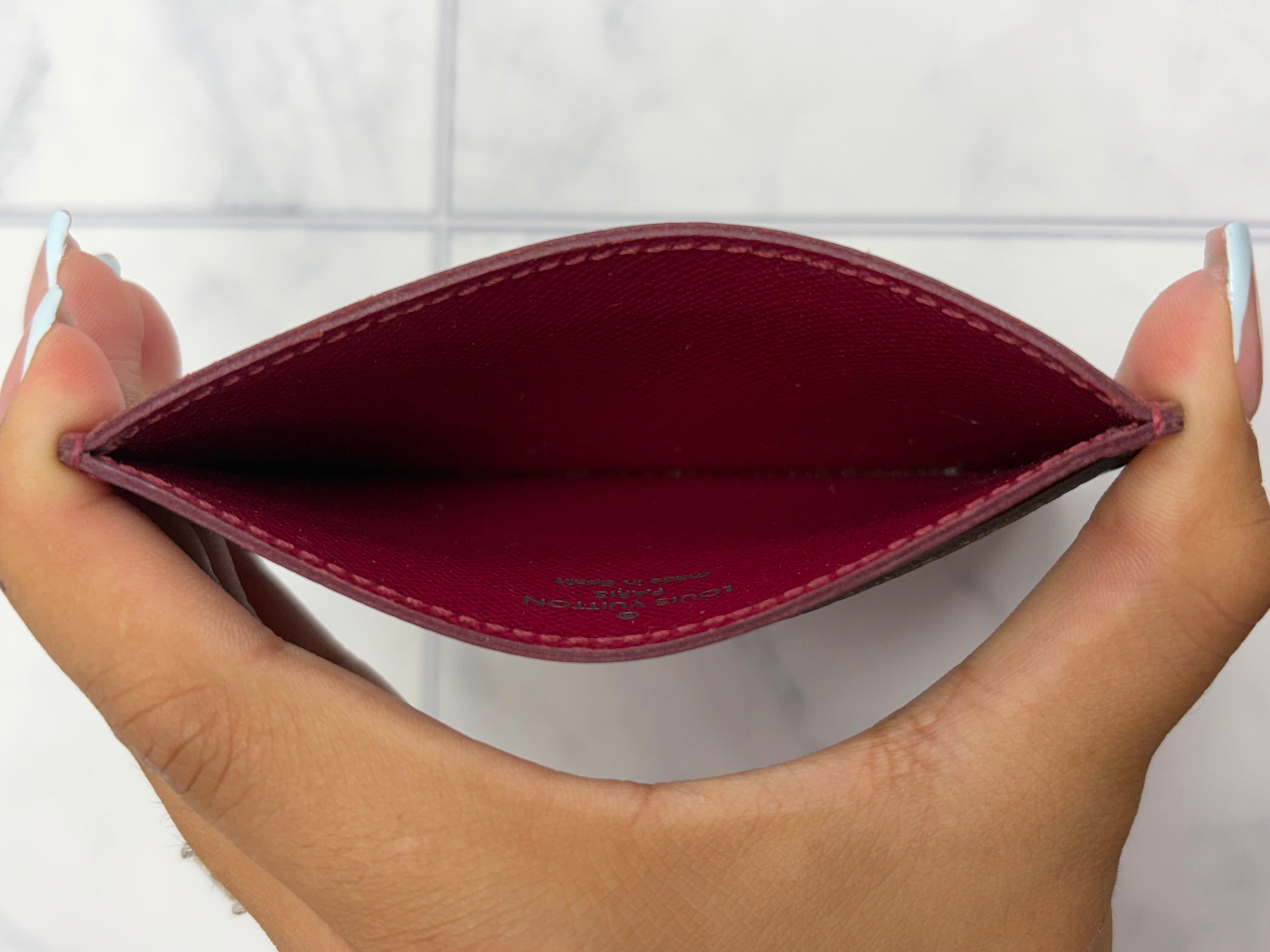 Louis Vuitton Monogram & Fuchsia Card Holder
