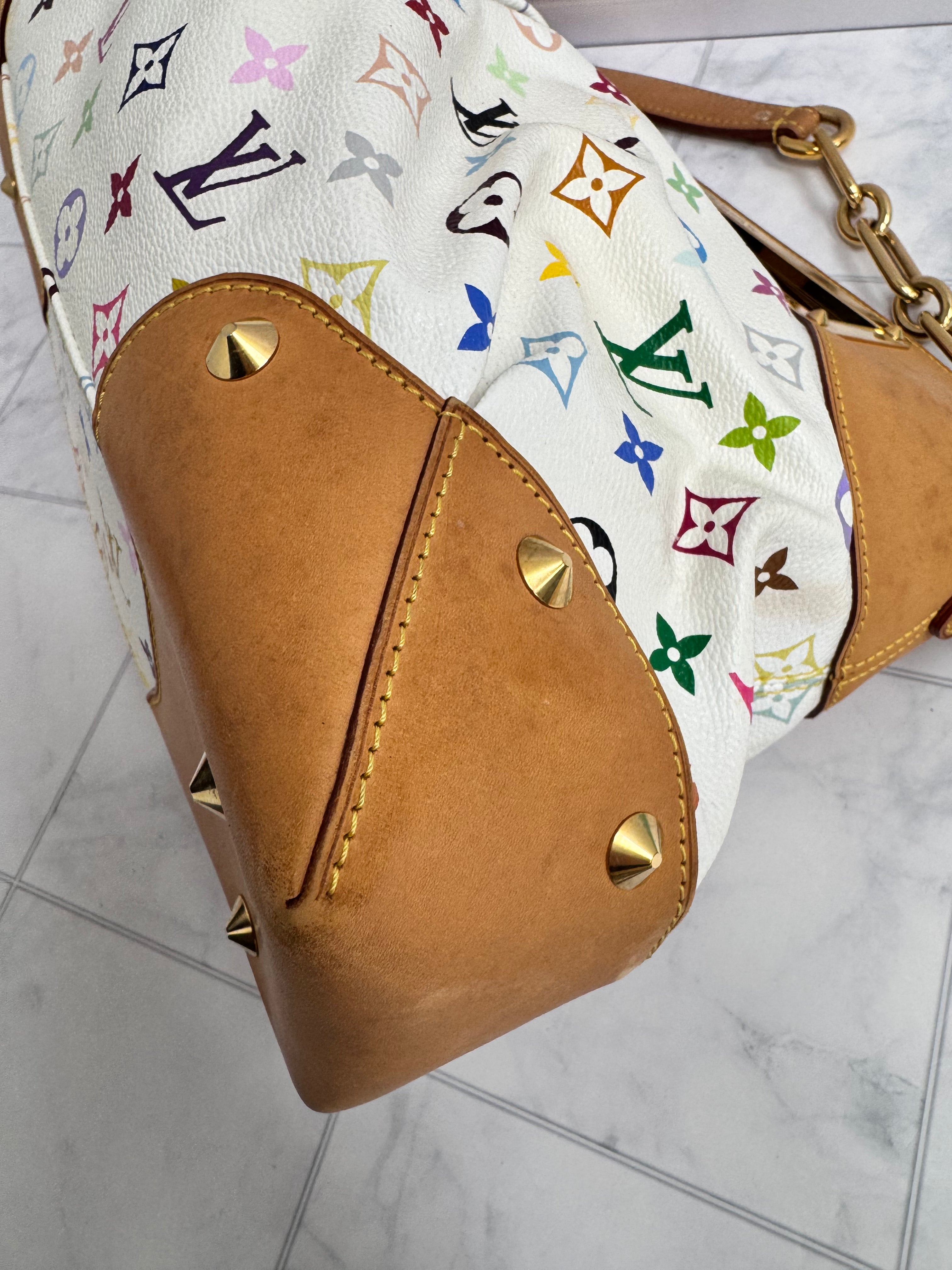 *DONS DROP* Louis Vuitton White Multicolor Monogram Judy MM Two Way Bag