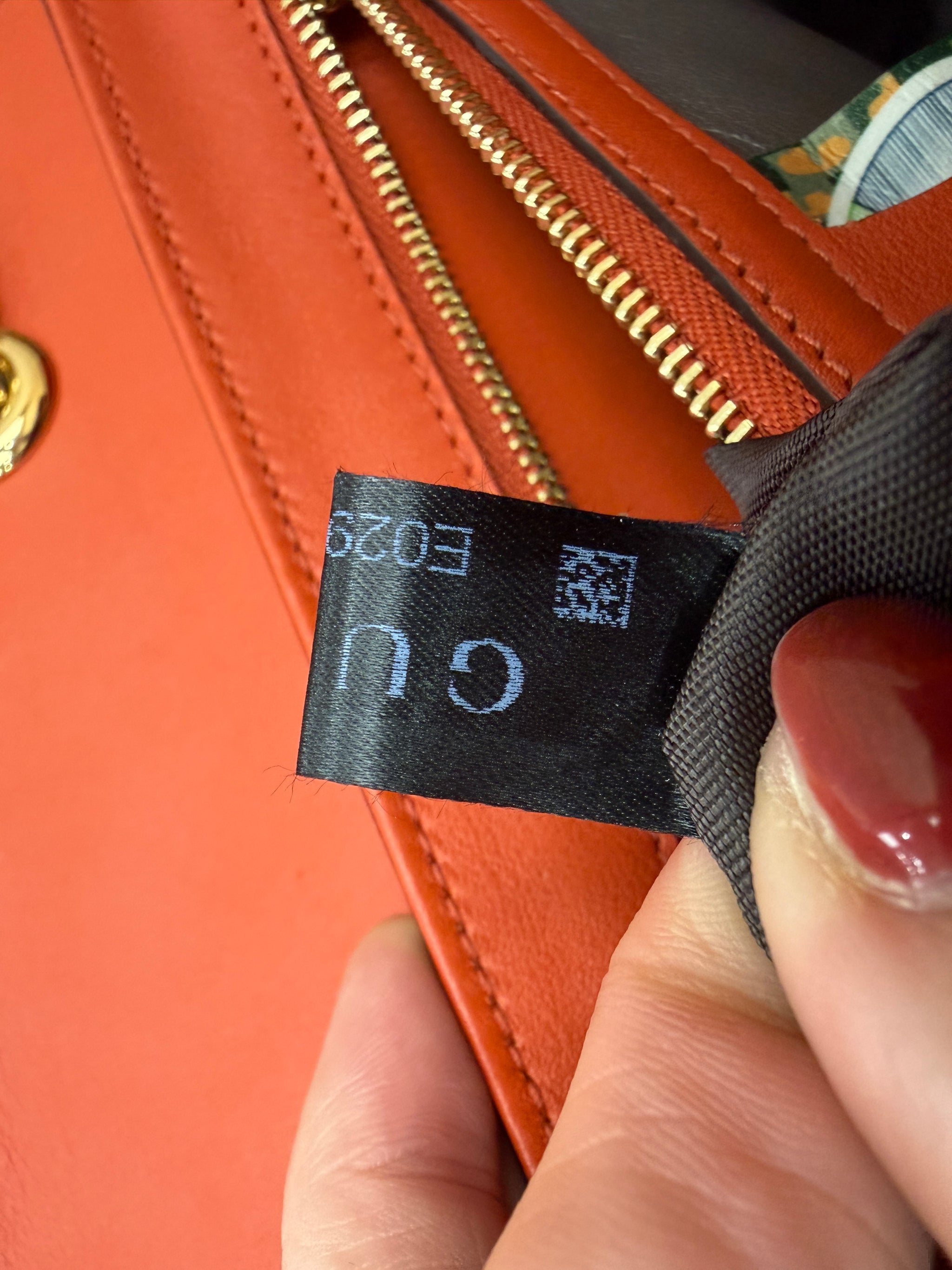 Gucci Orange Crocodile Raja Shoulder Bag