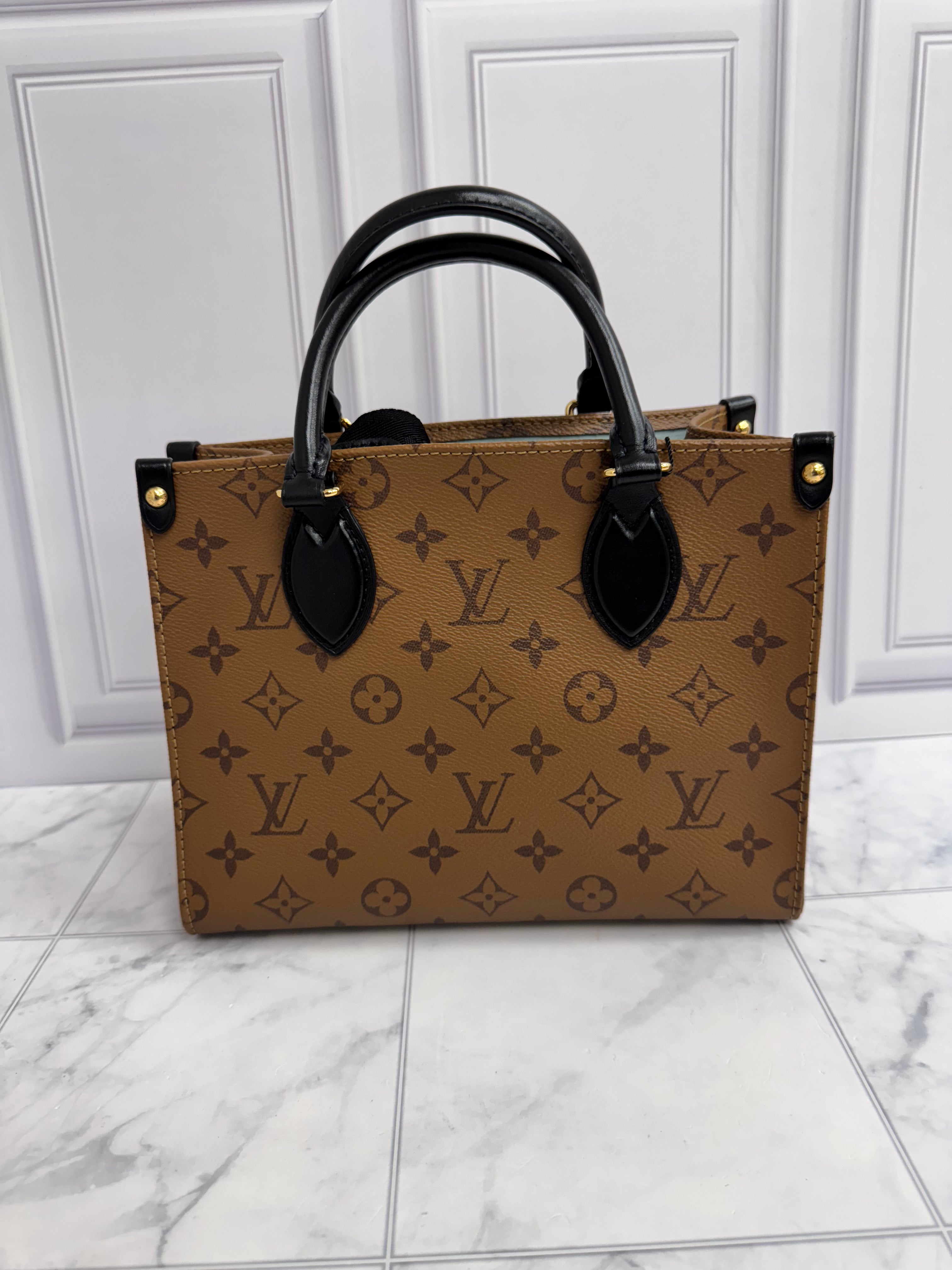LIKE NEW - Louis Vuitton x Sun Yitian Reverse Monogram On The Go PM Tote Bag