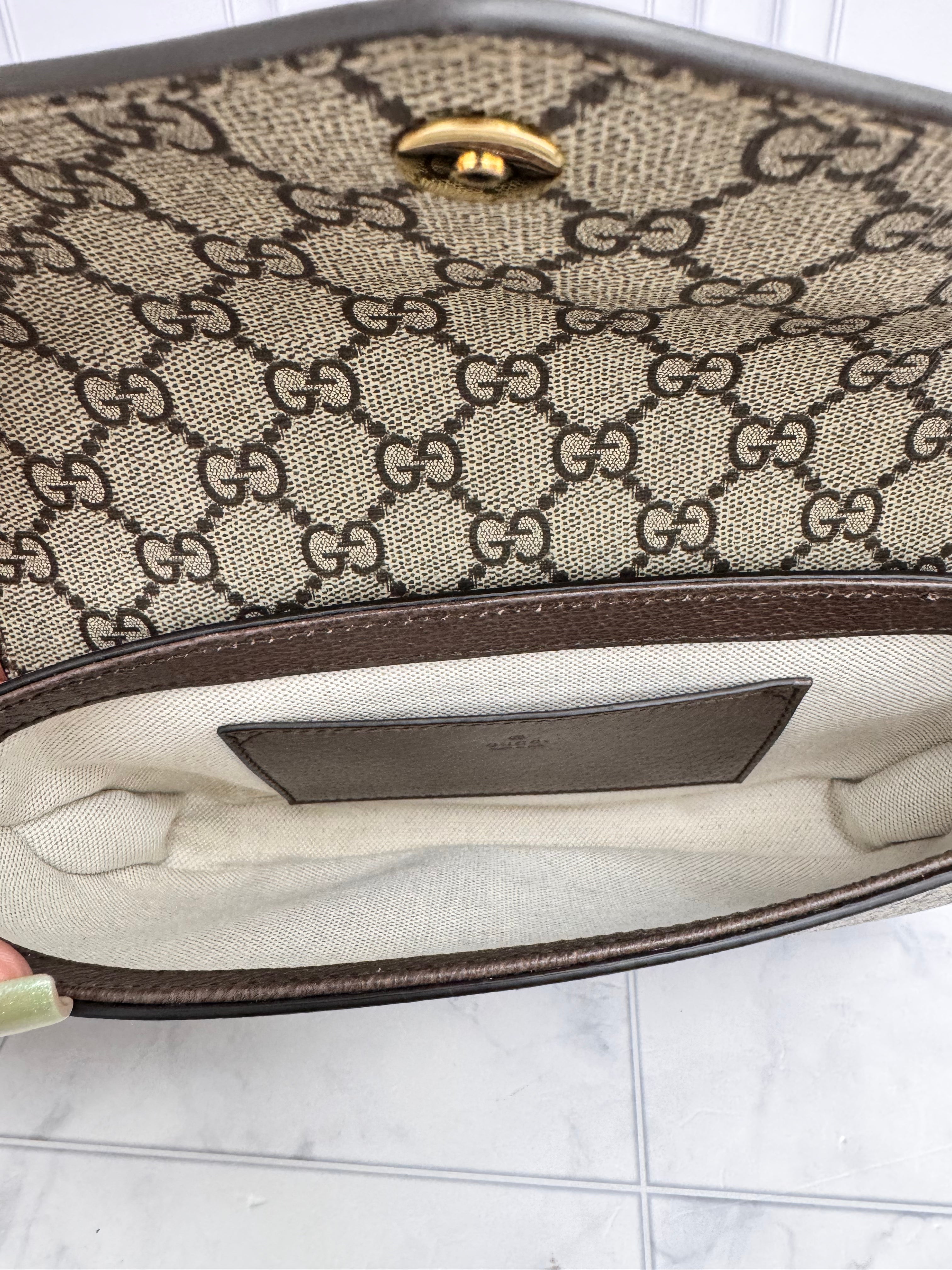 Gucci GG Supreme Canvas Ophidia Envelope Mini Crossbody Bag
