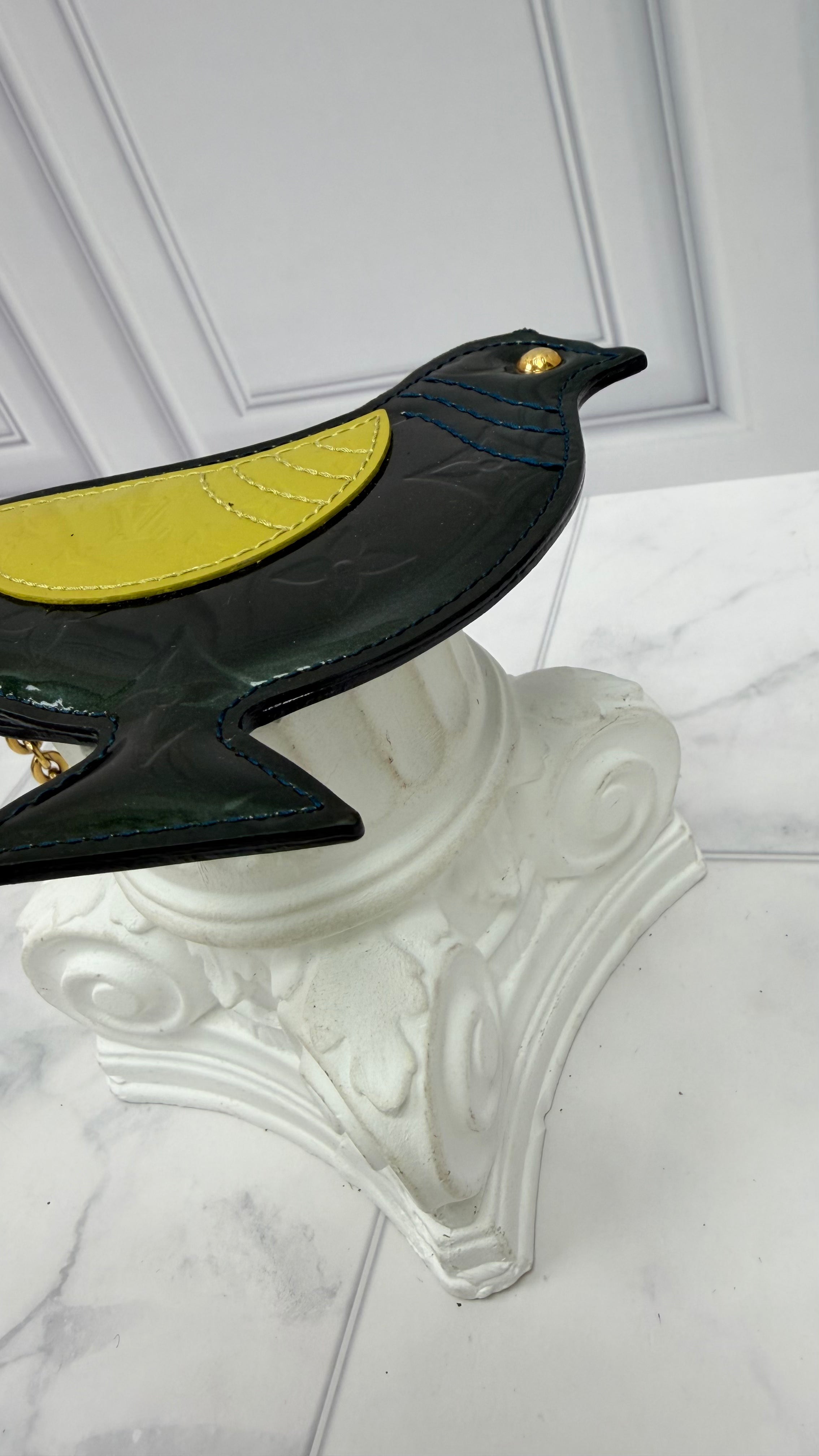 Louis Vuitton Green Vernis Bird Key Pouch
