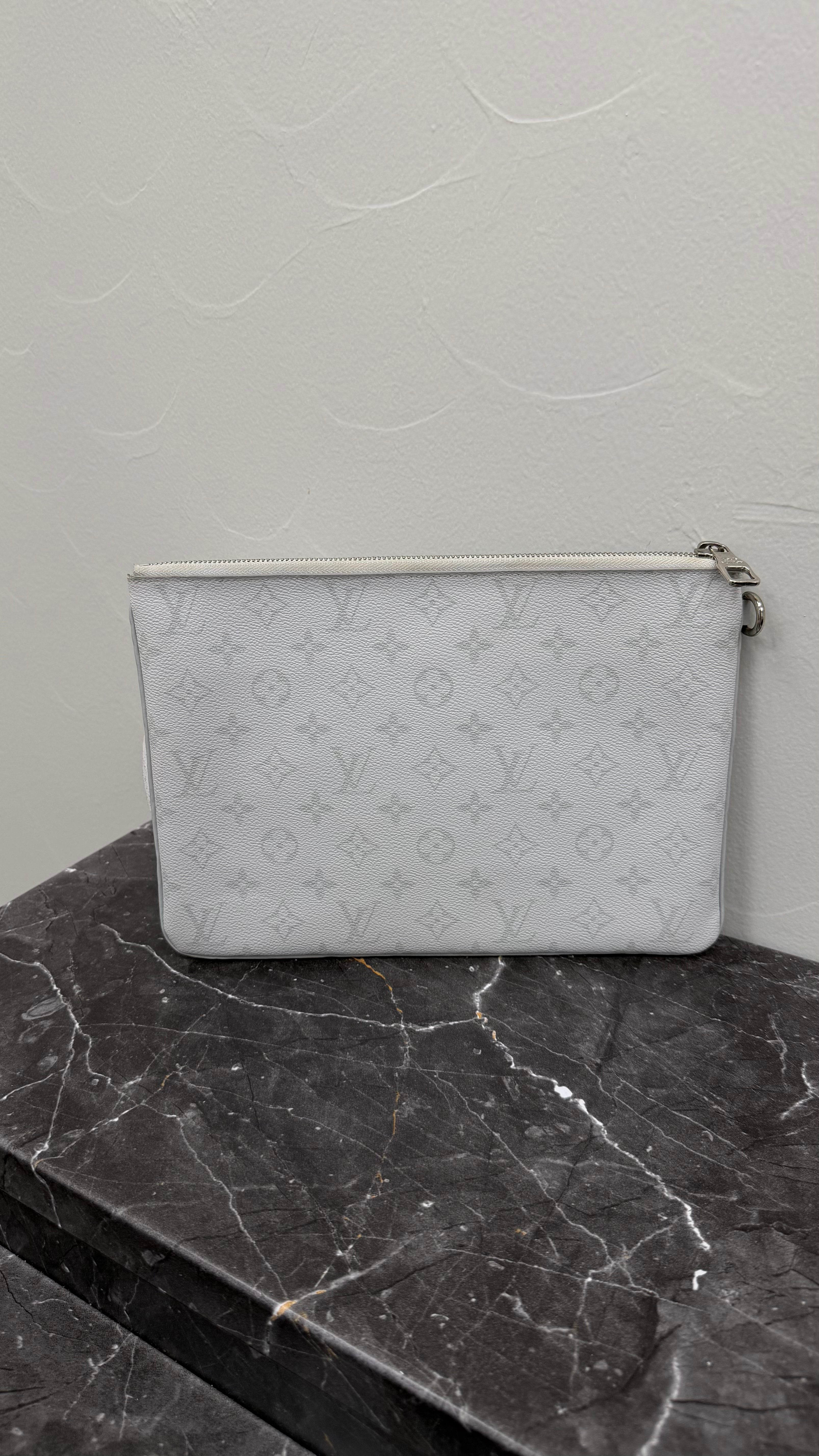 Louis Vuitton Monogram Antarctica Logo Story Zip Pouch