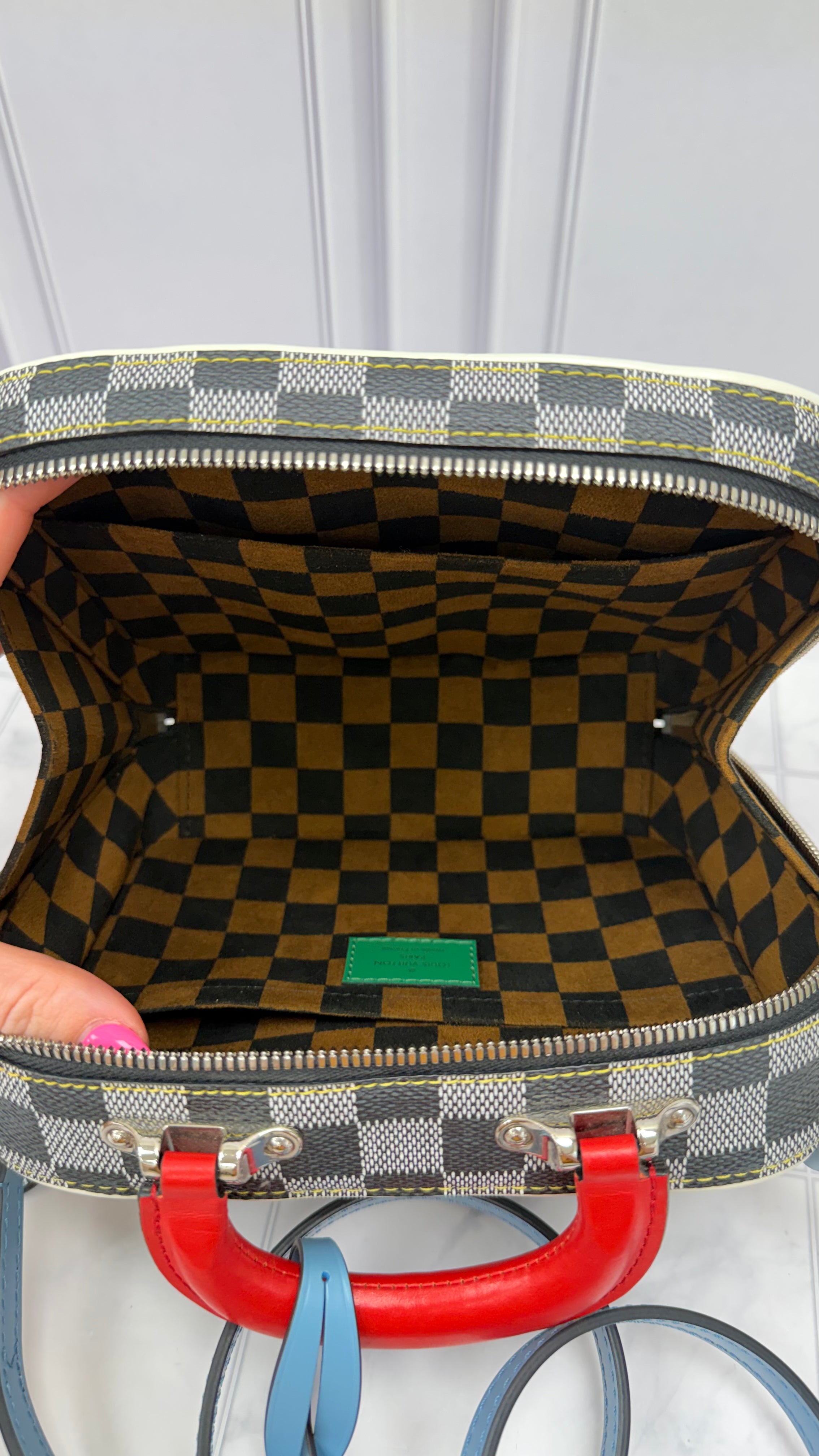 Louis Vuitton Black & White Damier Valisette BB 2Way Bag
