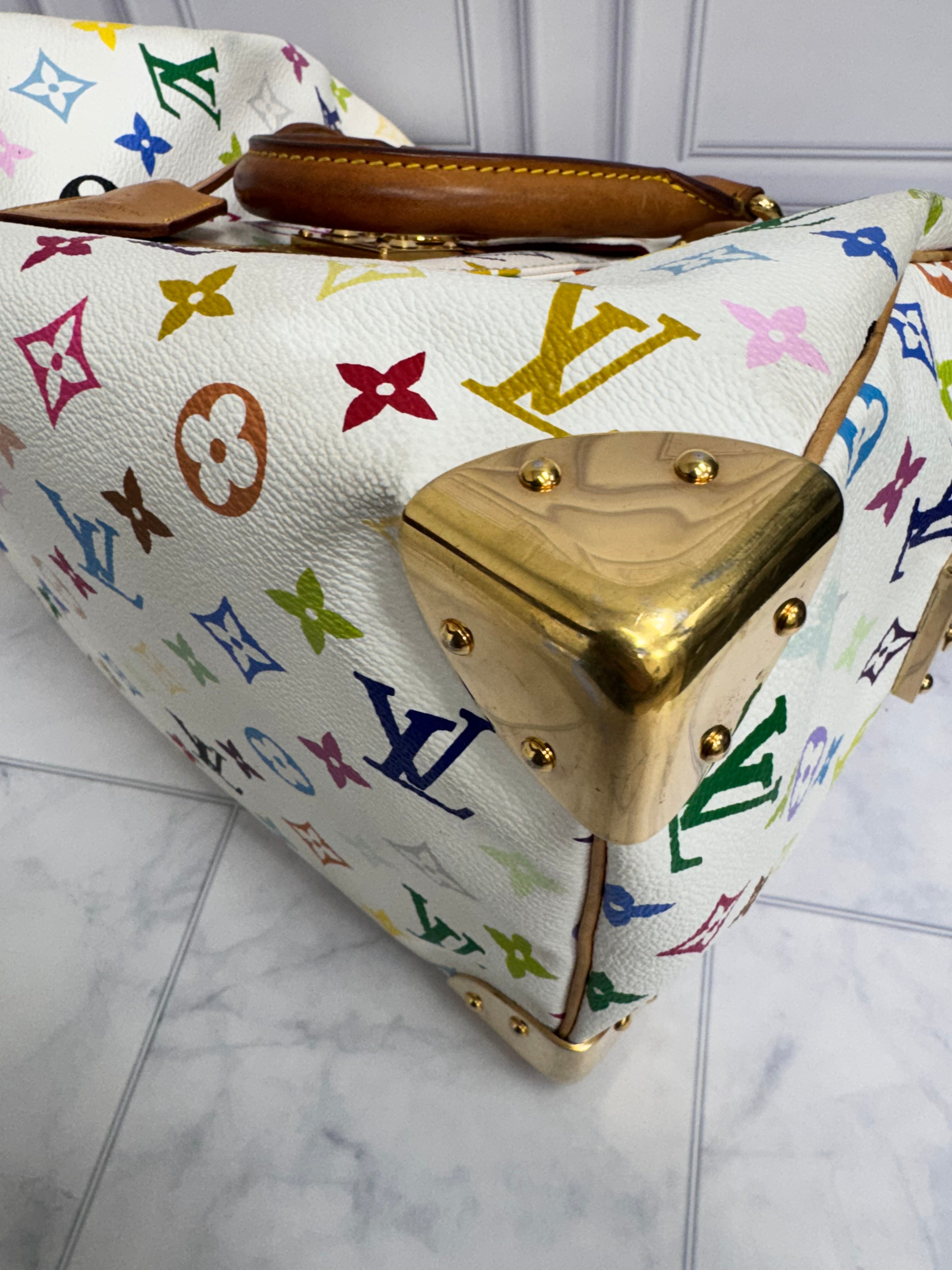*DONS DROP* Louis Vuitton White Multicolor Monogram Speedy 30