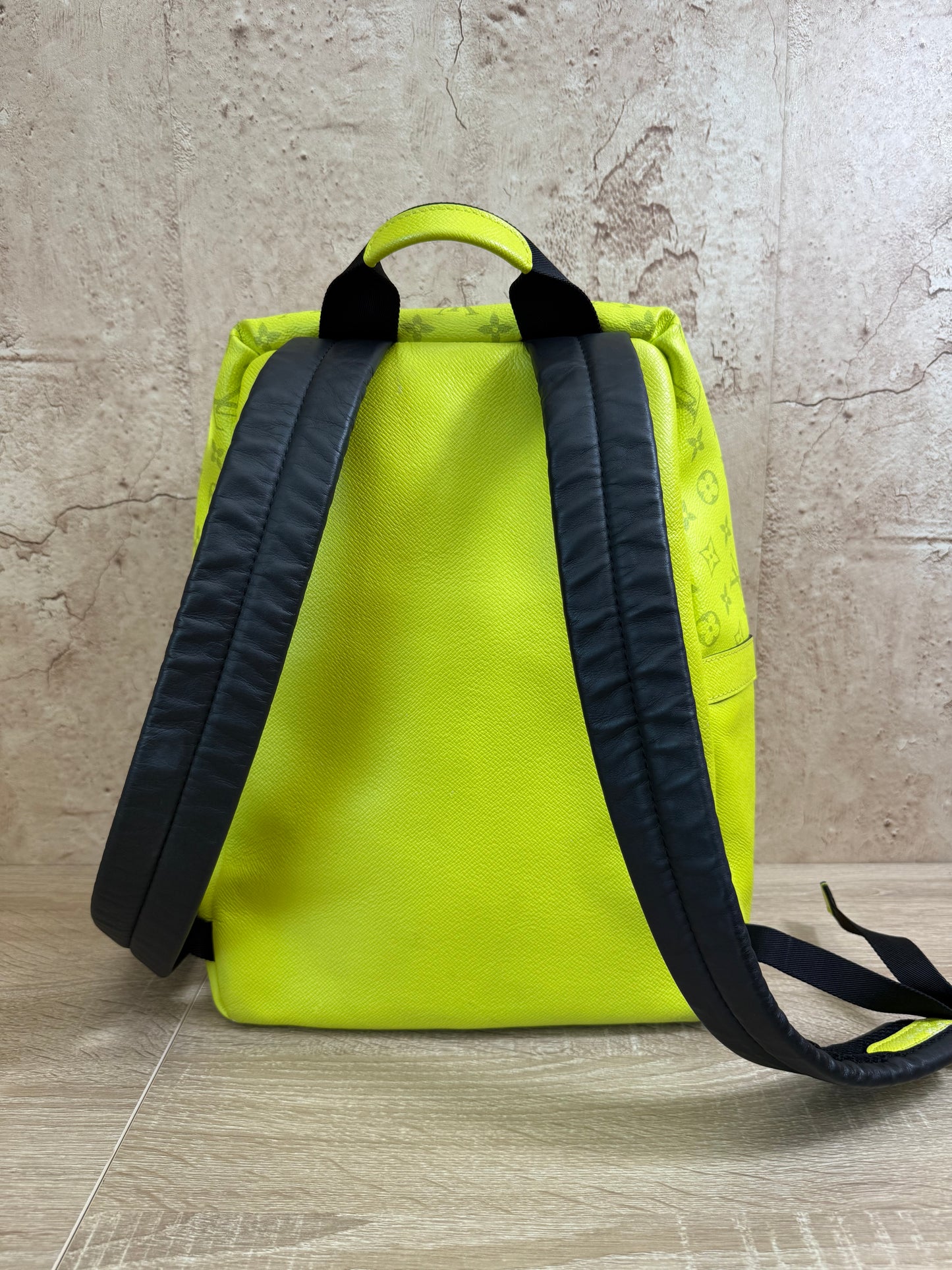 Louis Vuitton Yellow Taiga Monogram Discovery Backpack