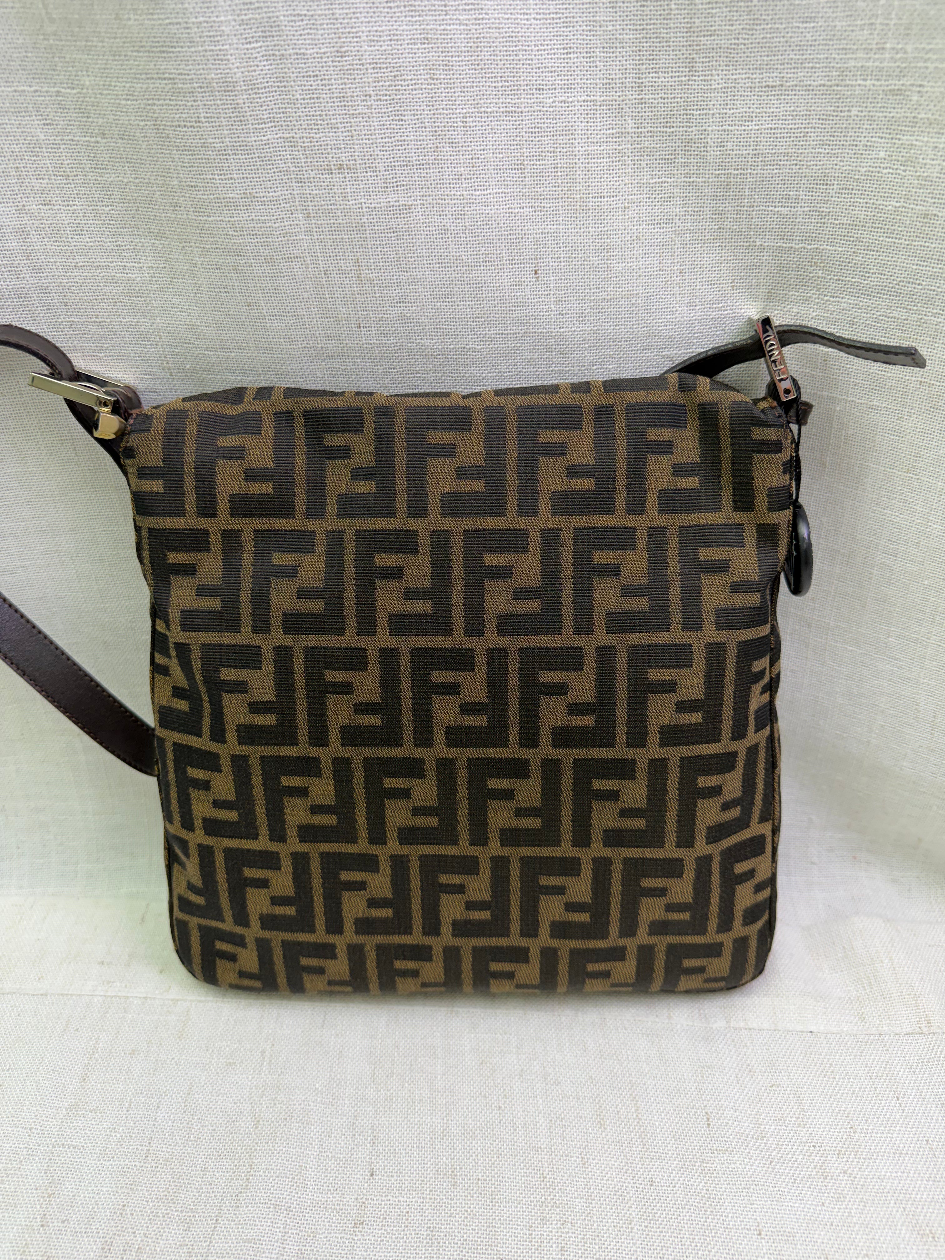 Fendi Brown Zucca Canvas Mama Forever Shoulder Bag