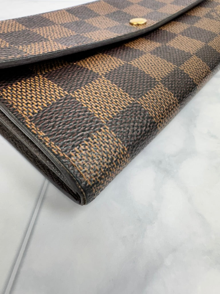 Louis Vuitton Damier Ebene Sarah Long Wallet
