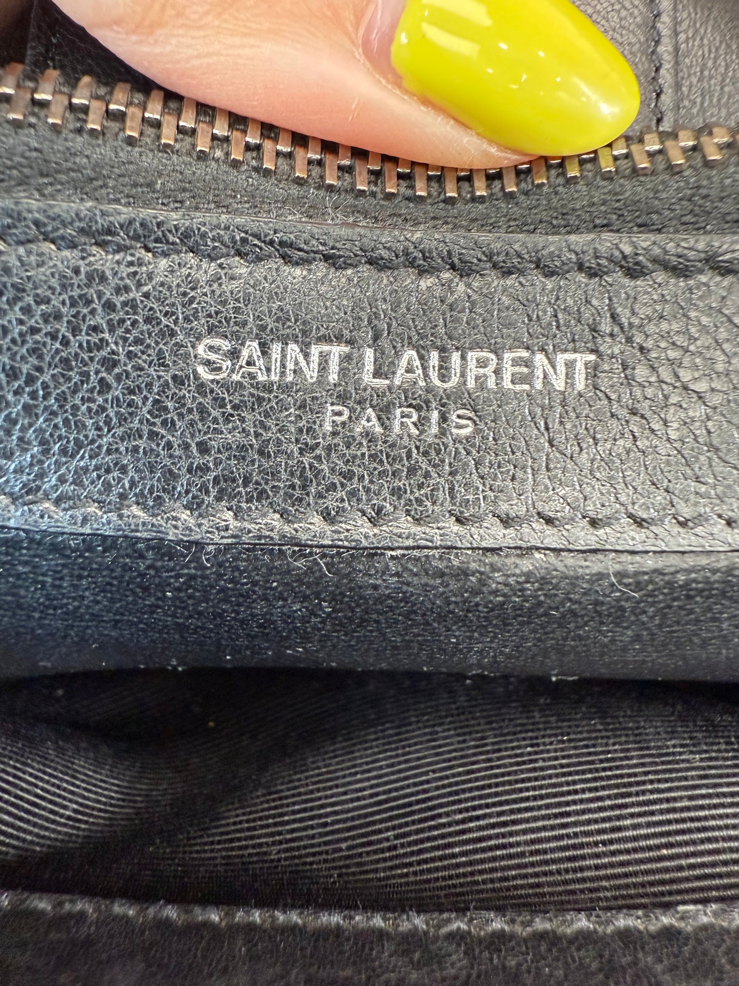 Saint Laurent YSL Black Leather Shoulder Bag