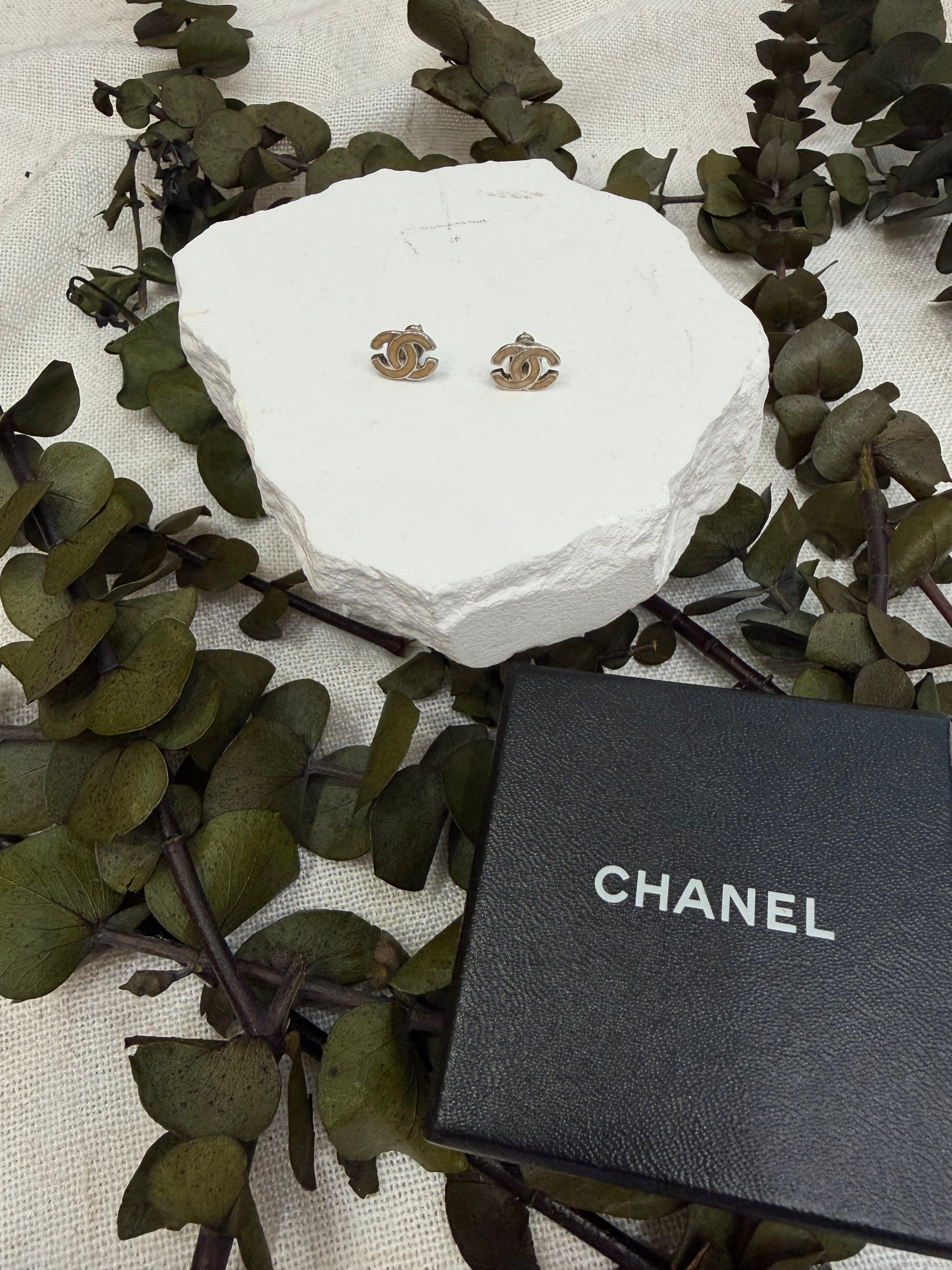 Chanel Logo Studs