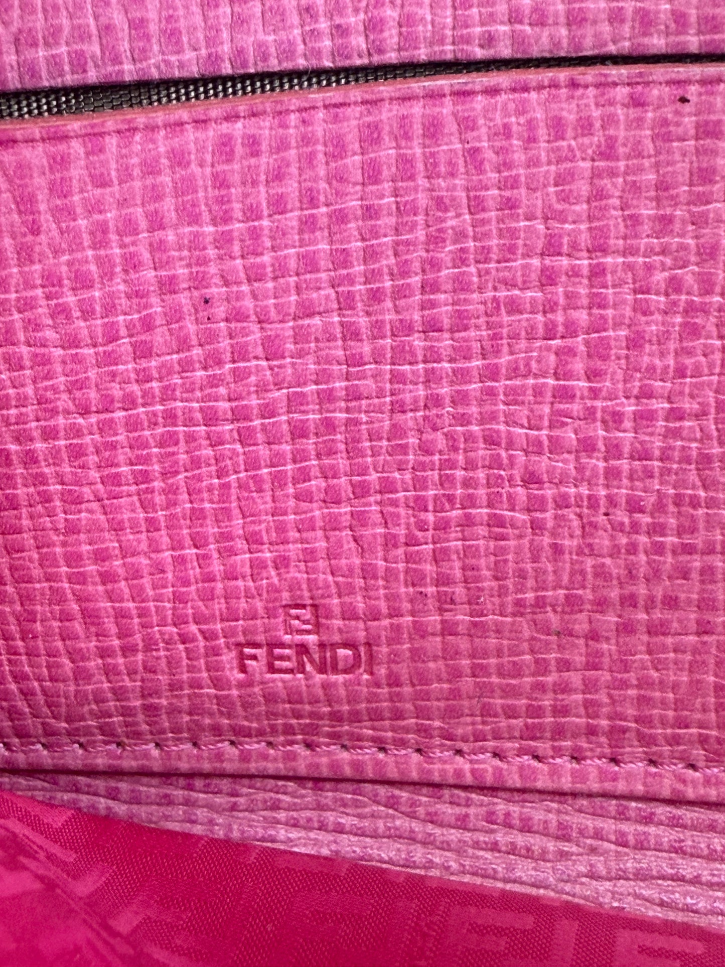Fendi Zucca Coated Canvas Zippy Wallet